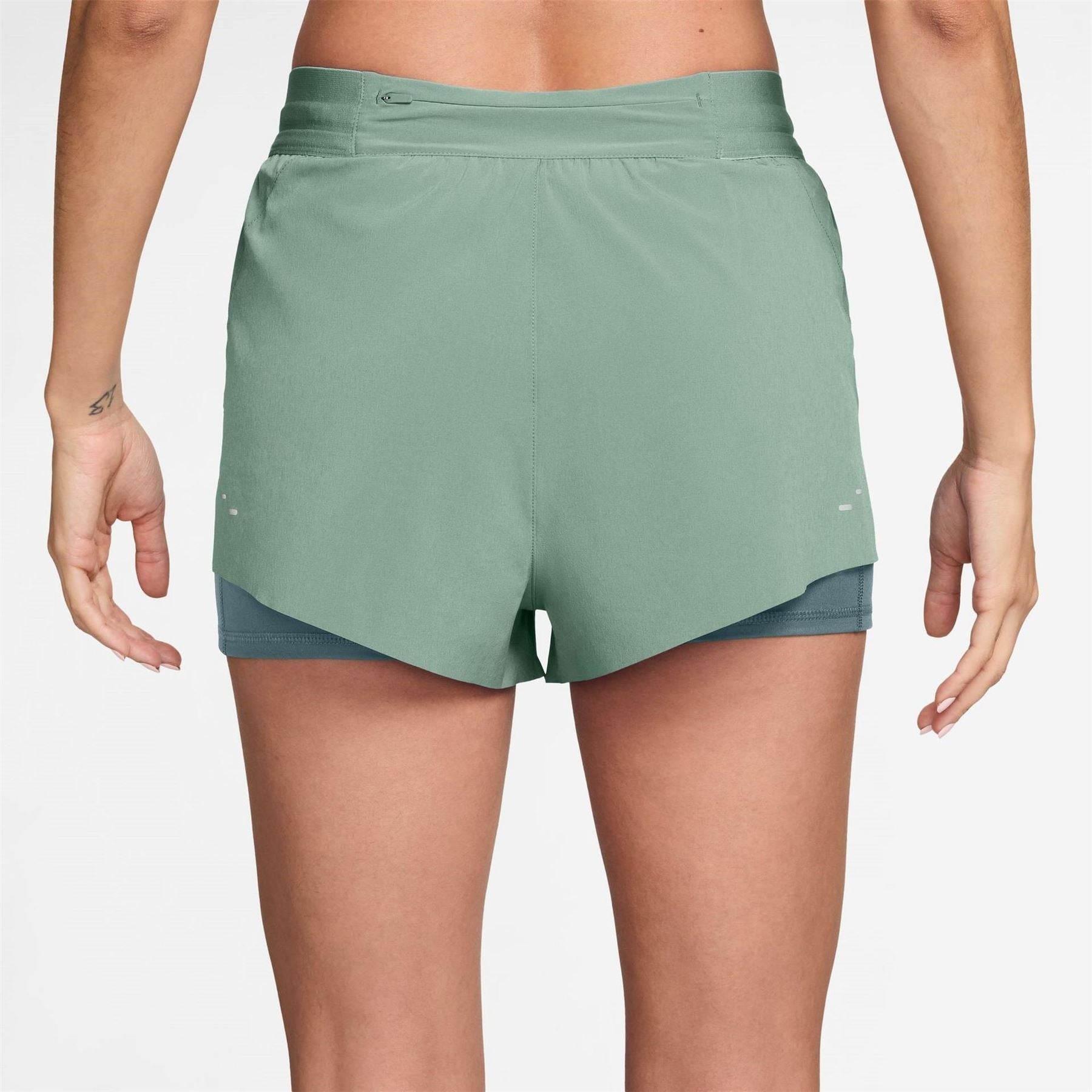 Nike Womens Dri Fit Swift Mid Rise 3 2 In 1 Shorts