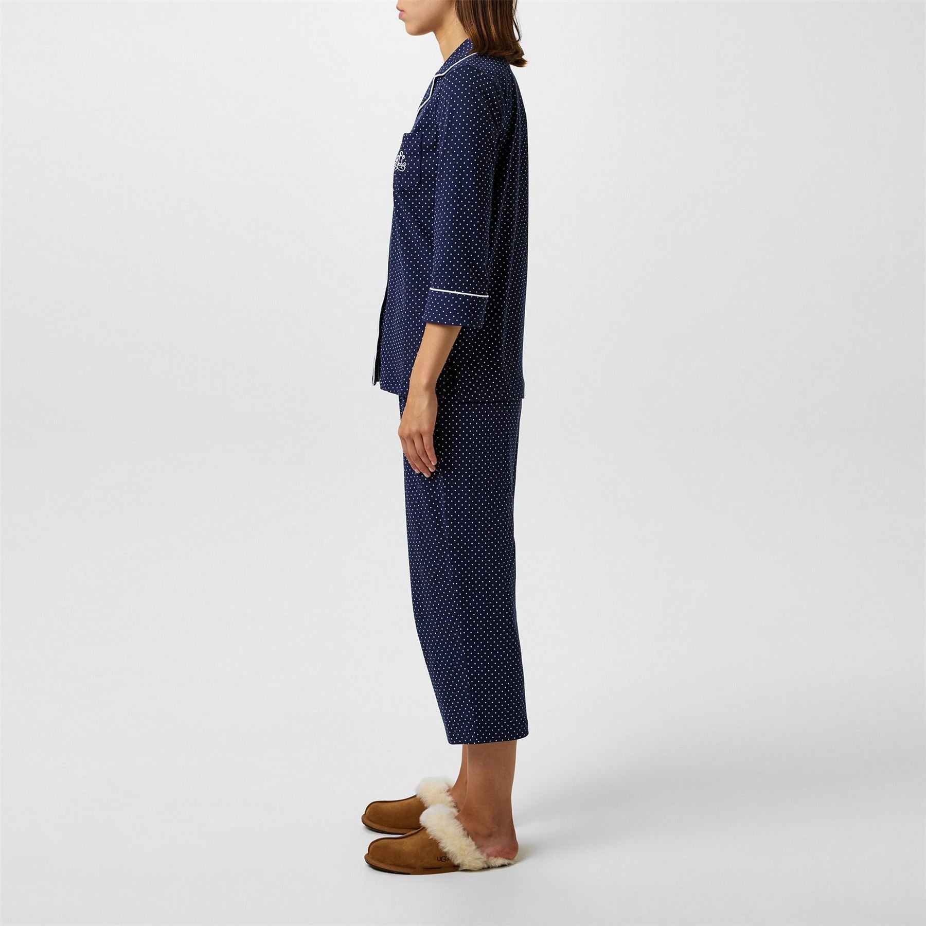 Lauren by Ralph Lauren Classic Notch Long Sleeve Pyjama Set