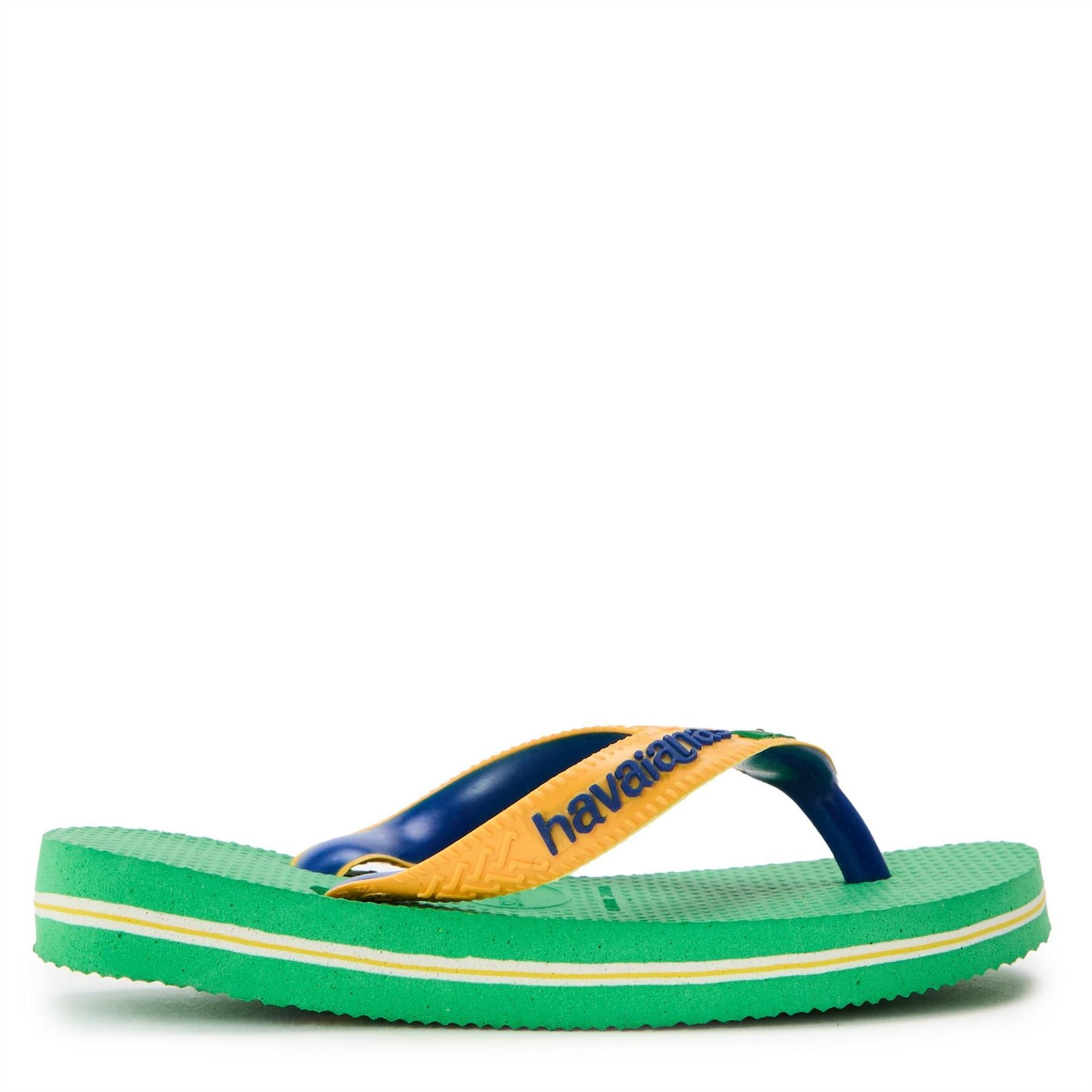 Havaianas Brasil Mix Leaf Green Marine Flip Flops