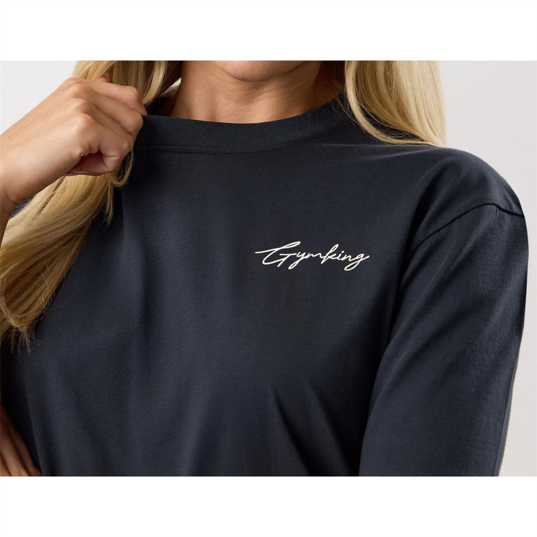 Gym King Signature Print Crew Neck Boyfriend T-Shirt