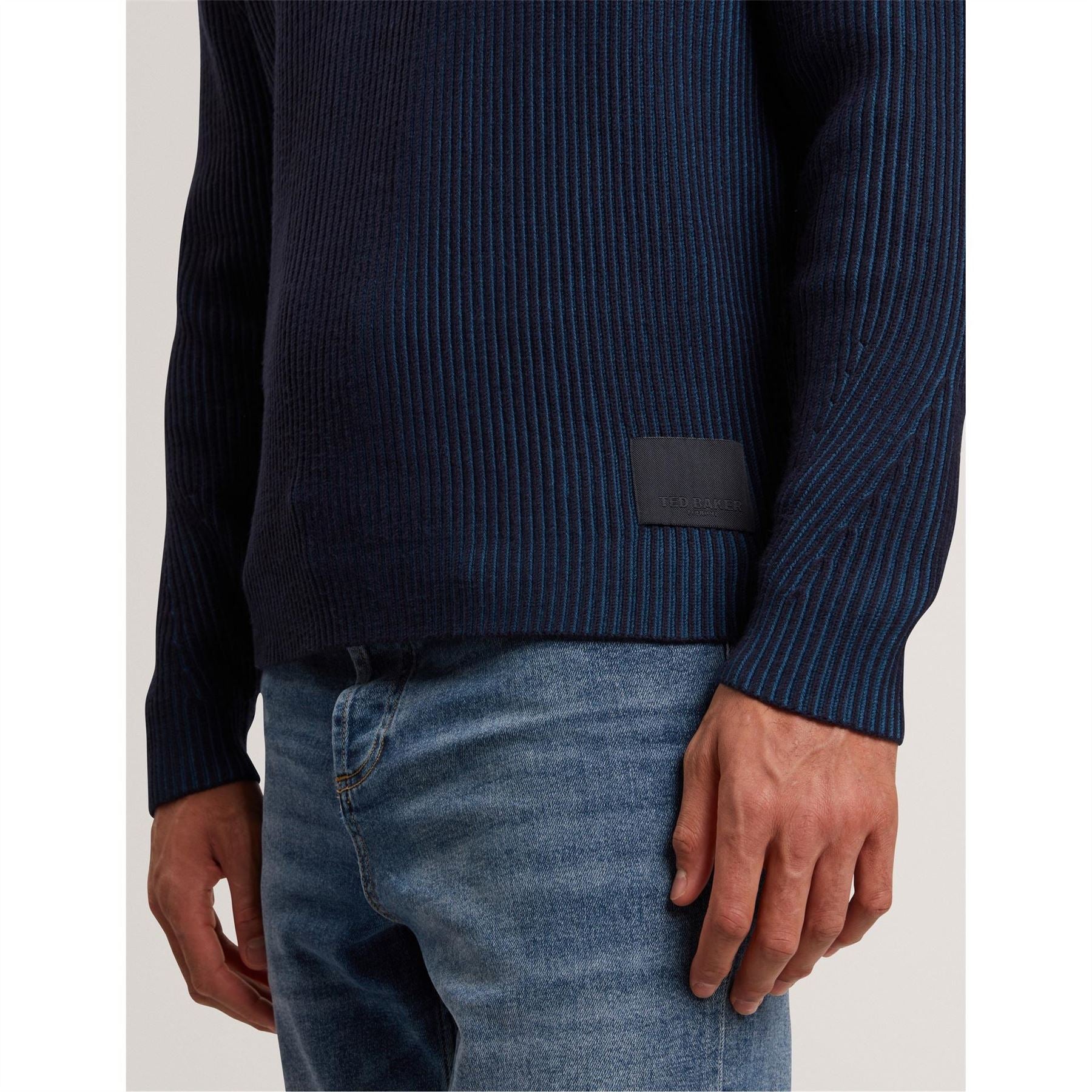 Ted Baker Textured Crew Neck Long Sleeve Sweater