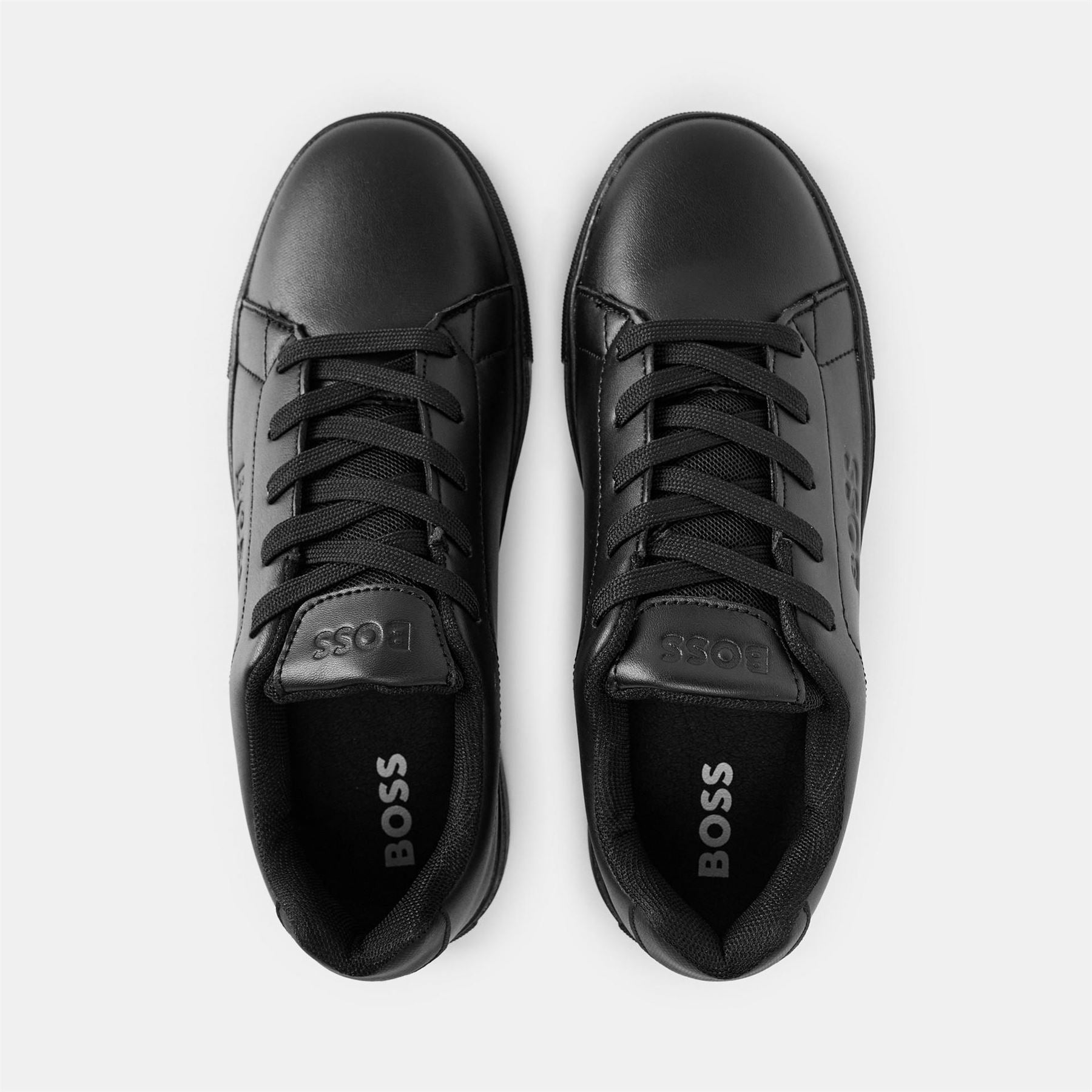 Boss Logo Print Low Top Lace-Up Sneakers