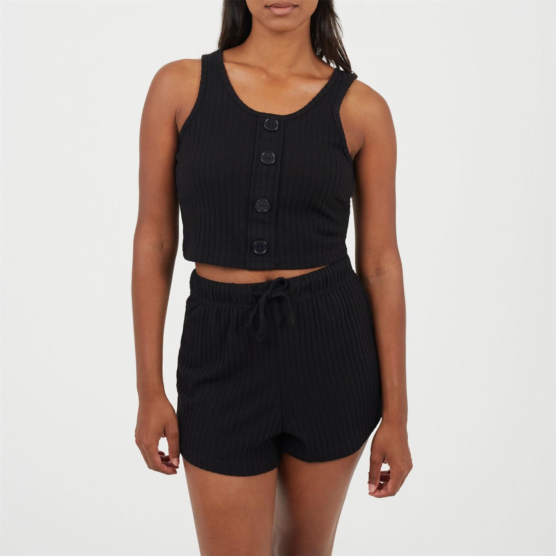 Brave Soul Sleeveless Scoop Neck Lounge Set
