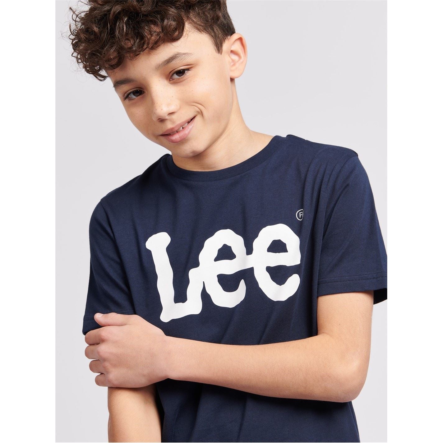 Lee Wobbly Lettering Crew Neck T-Shirt