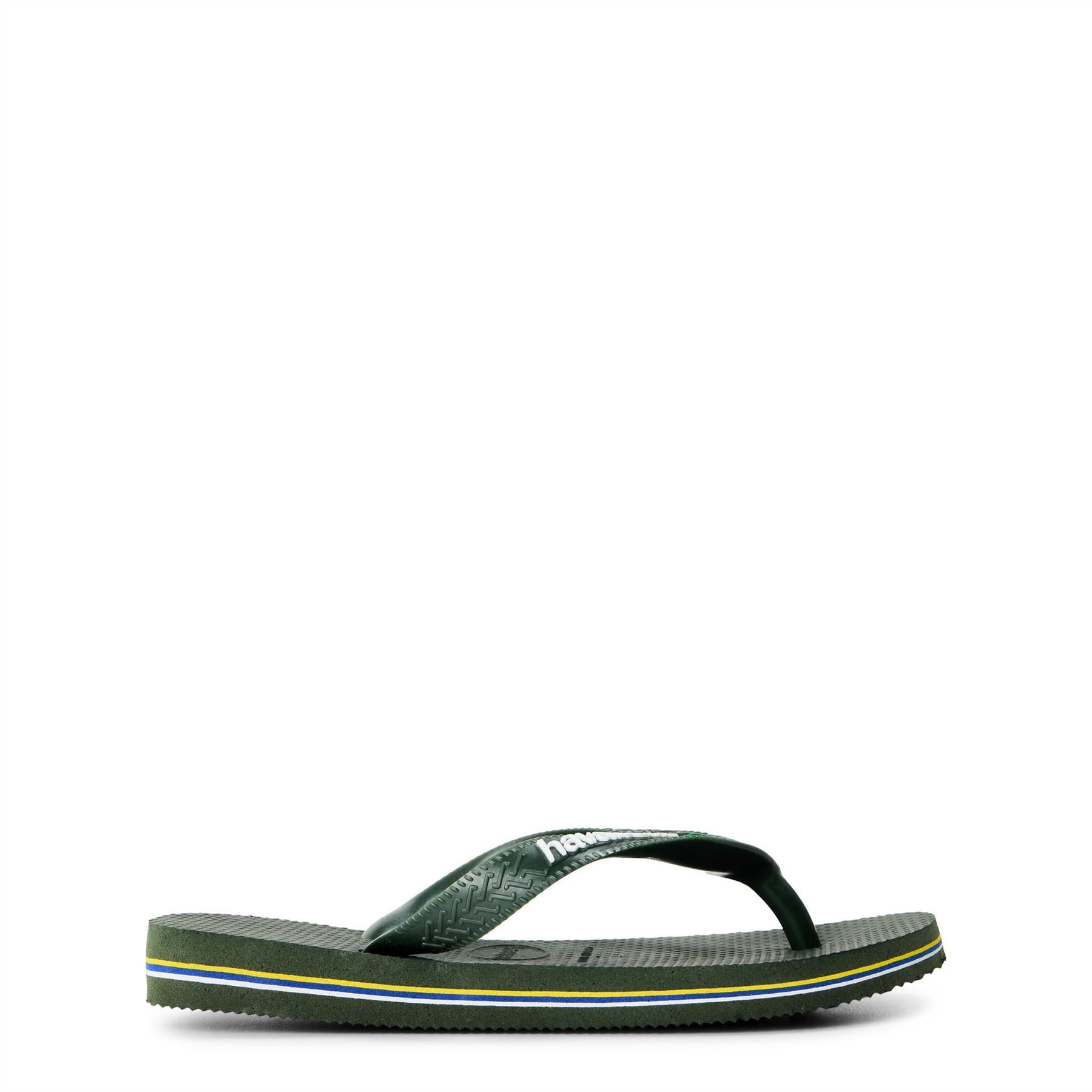 Havaianas Brasil Logo Green Olive 29 30 Flip Flops Unisex Kids