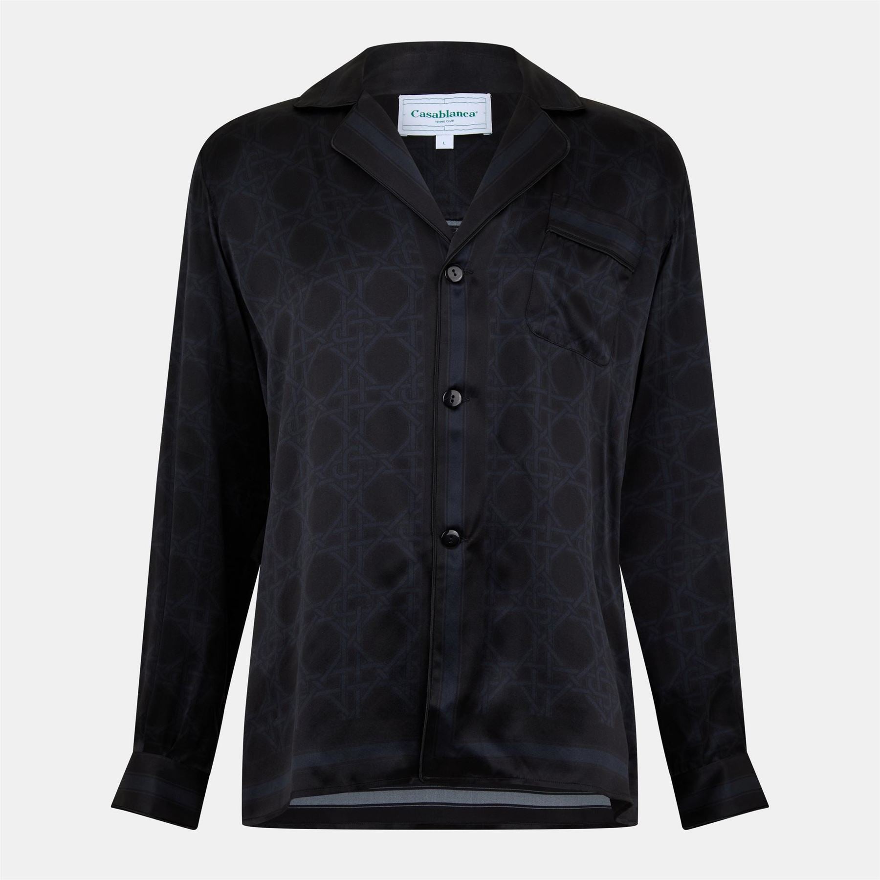Casablanca Casa Silk Pyjama Long Sleeve Top