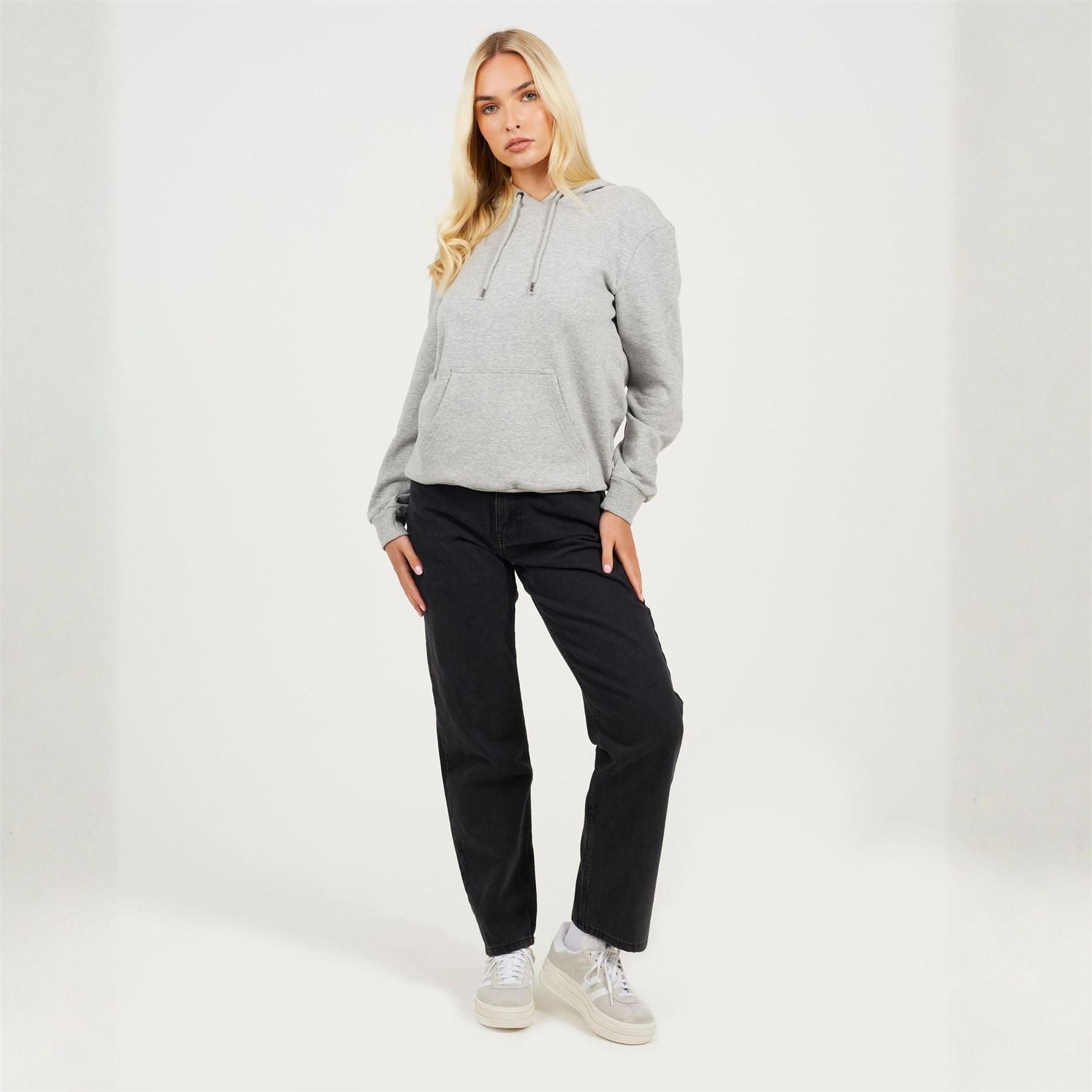 Brave Soul Hooded Neck Long Sleeve Kangaroo Pocket Sweatshirt
