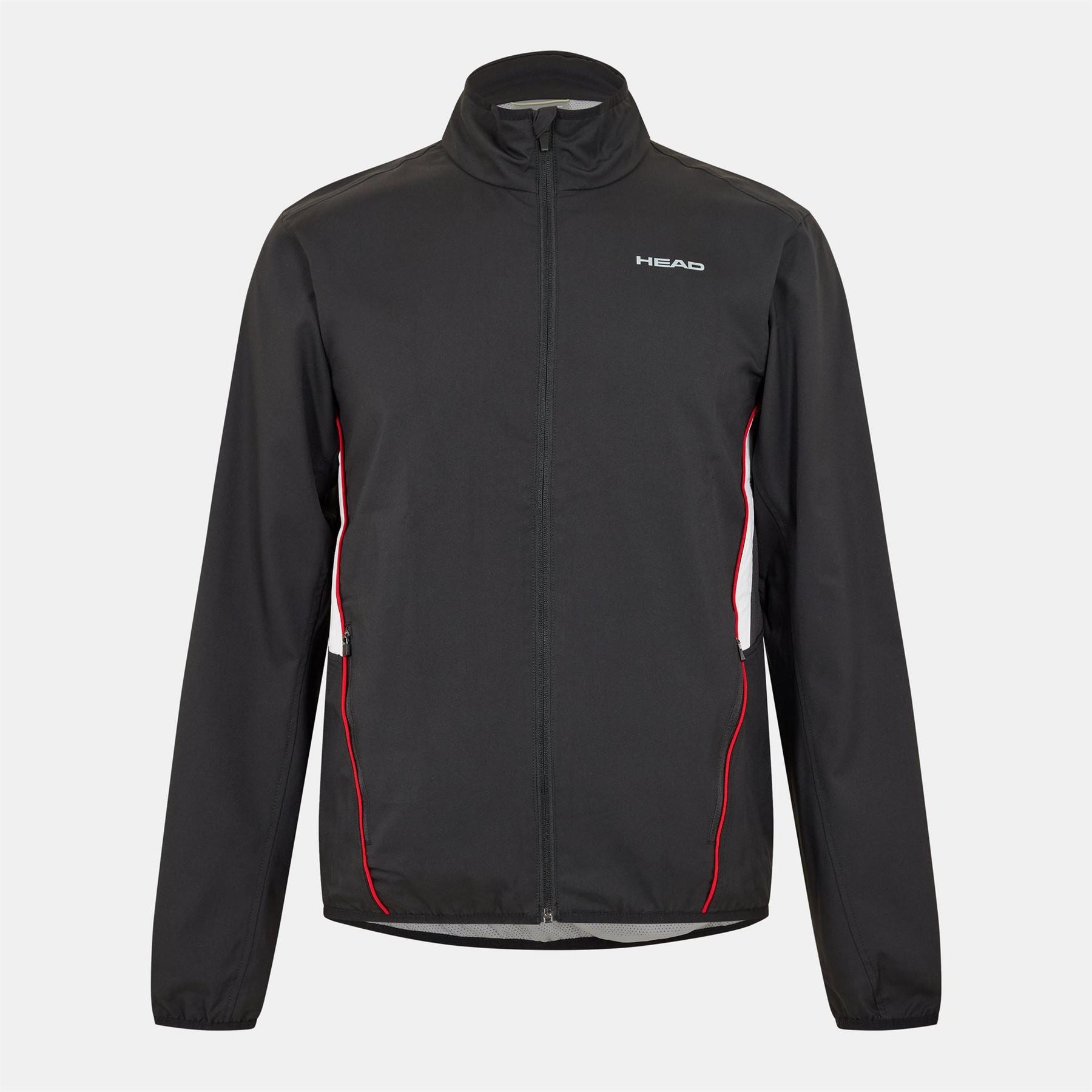 HEAD Club Solid Patterned Zipped Pocket Printed Logo Track Jacket