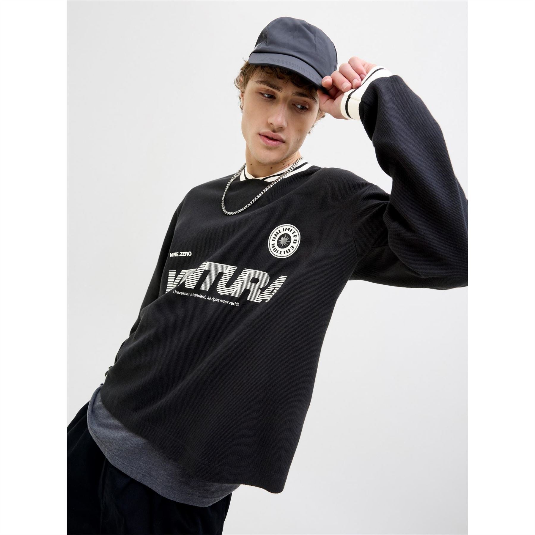 Jack and Jones Regular Fit Graphic Long Sleeve Sweatshirt