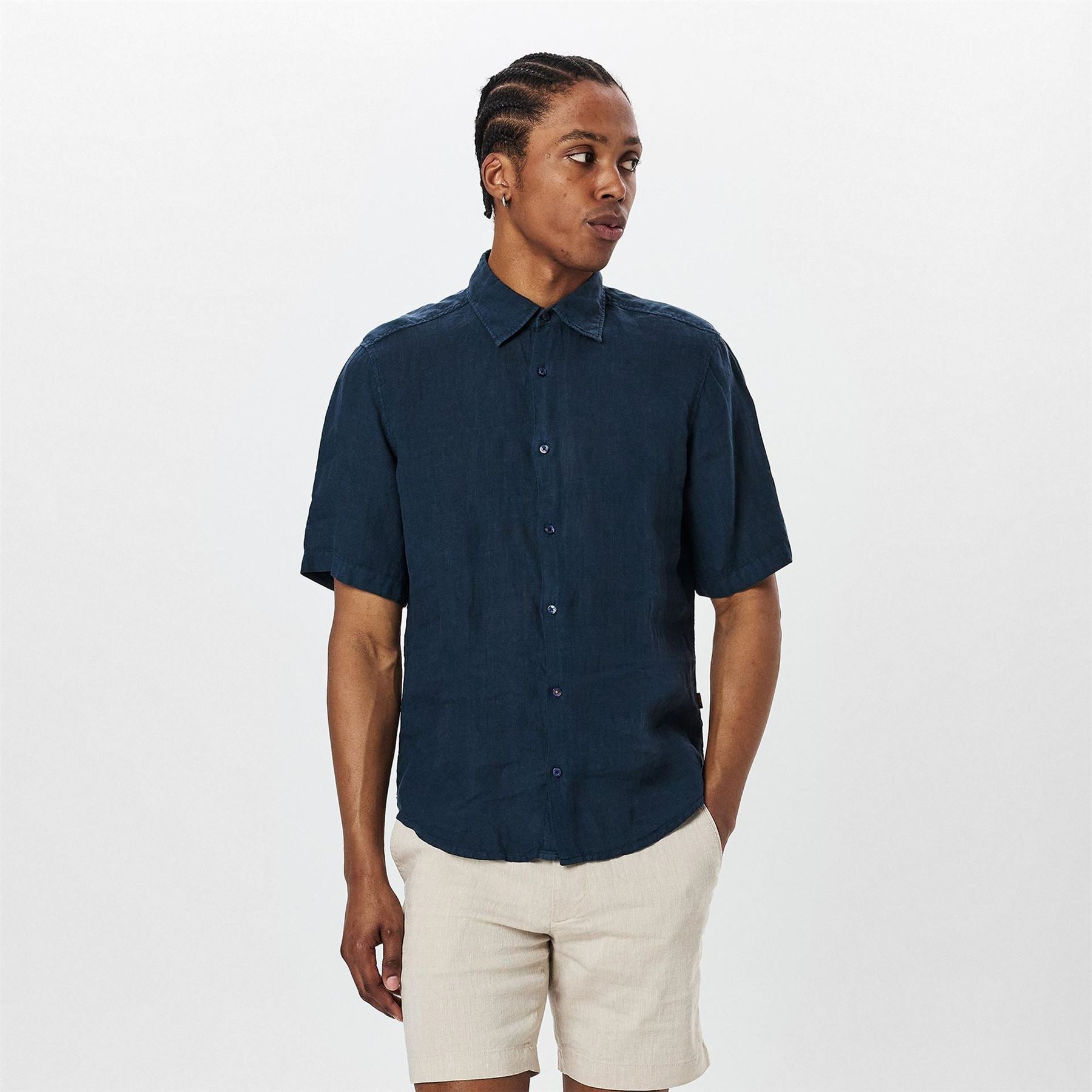Boss Hbo Rash 2 Lin Short Sleeve Relaxed FiT-Shirt