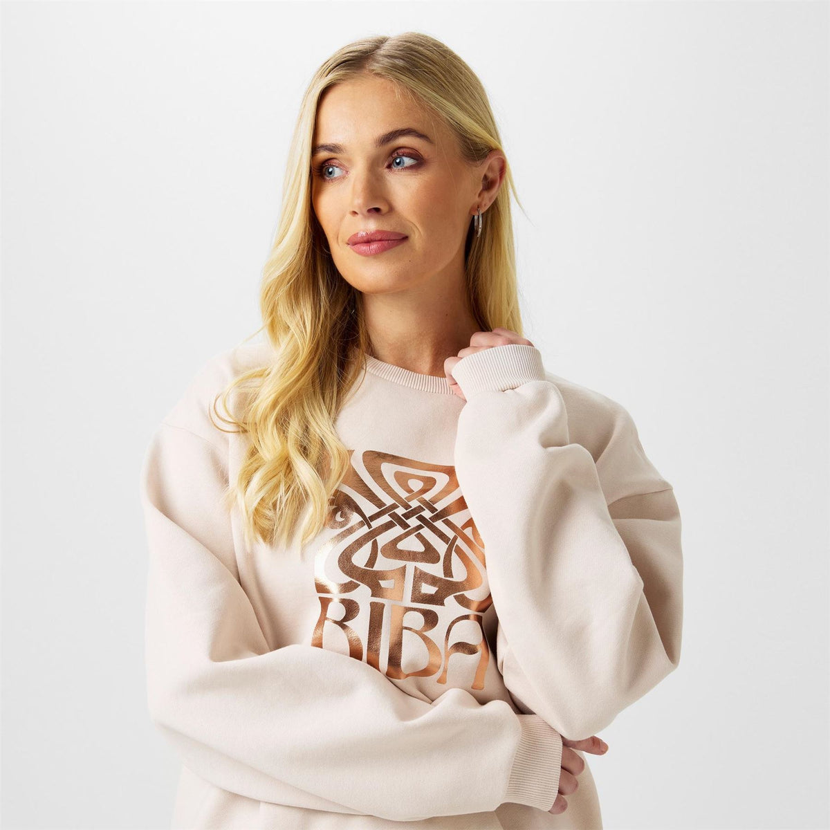 Biba Relaxed Fit Graphic Crew Neck Sweatshirt