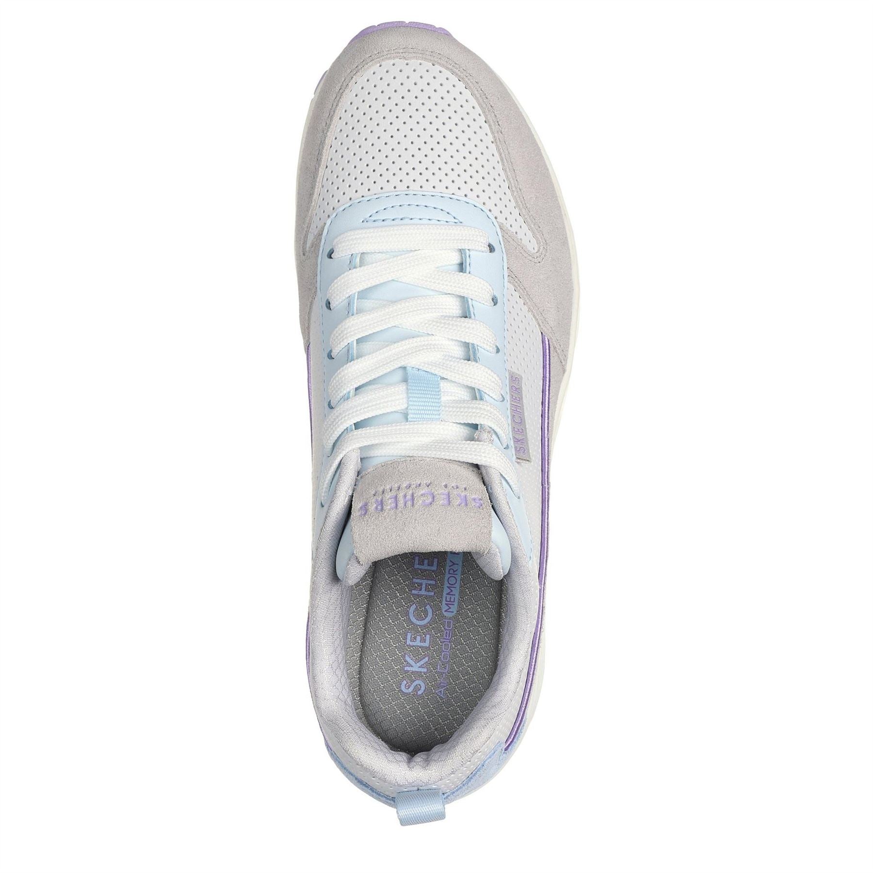 Skechers  And  Perforated Duraleather Lace Low Top Trainers Girls