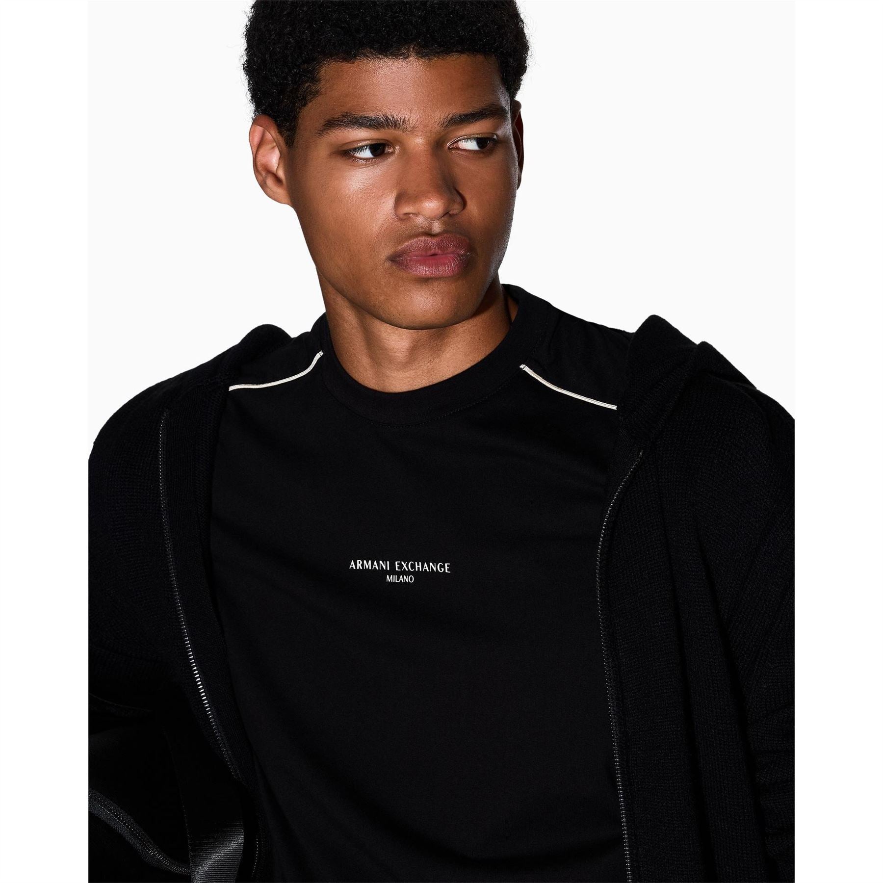 Armani Exchange Exchange Crew Neck Short Sleeve Jersey Sweater