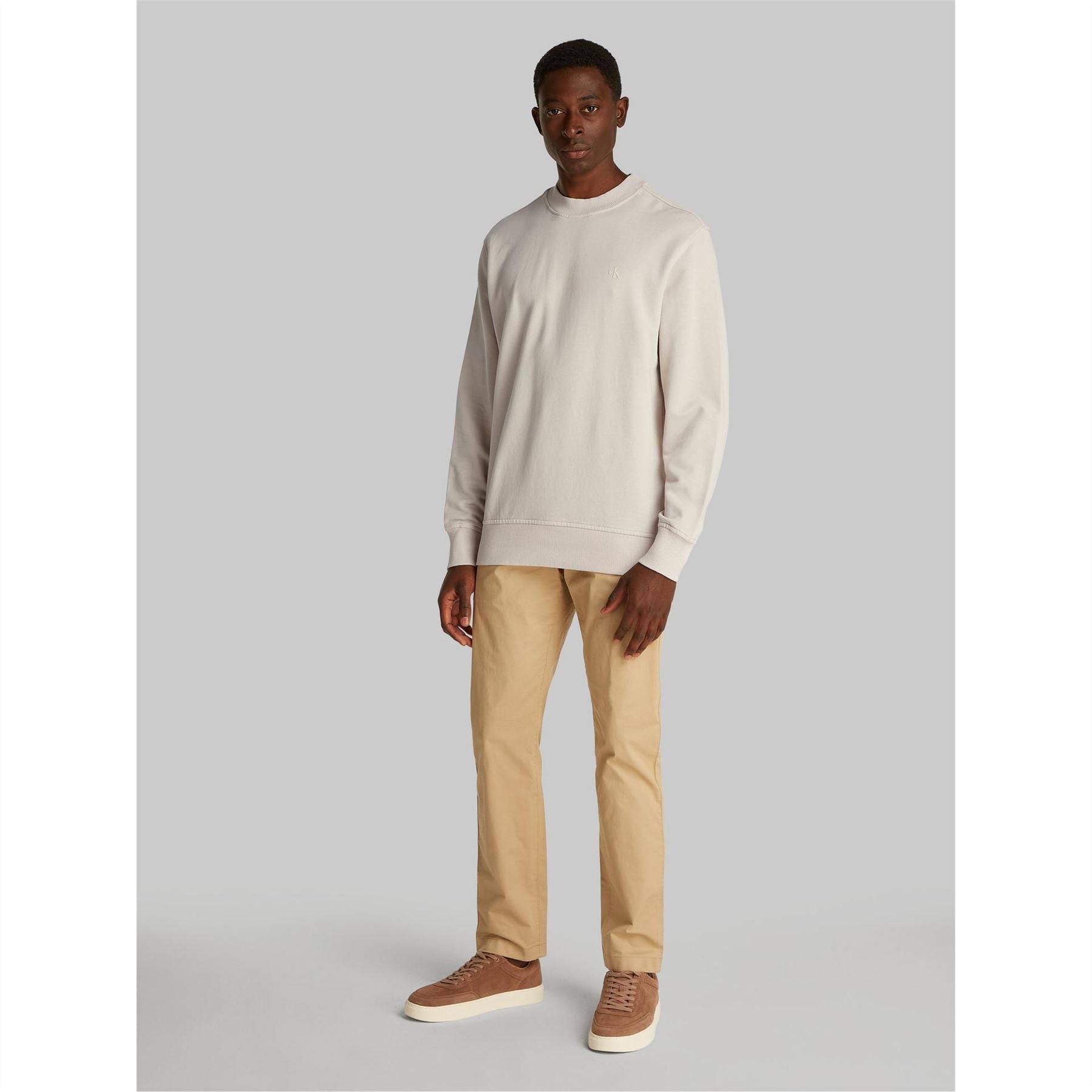 Calvin Klein Jeans Washed Puff Print Crew Sweatshirt