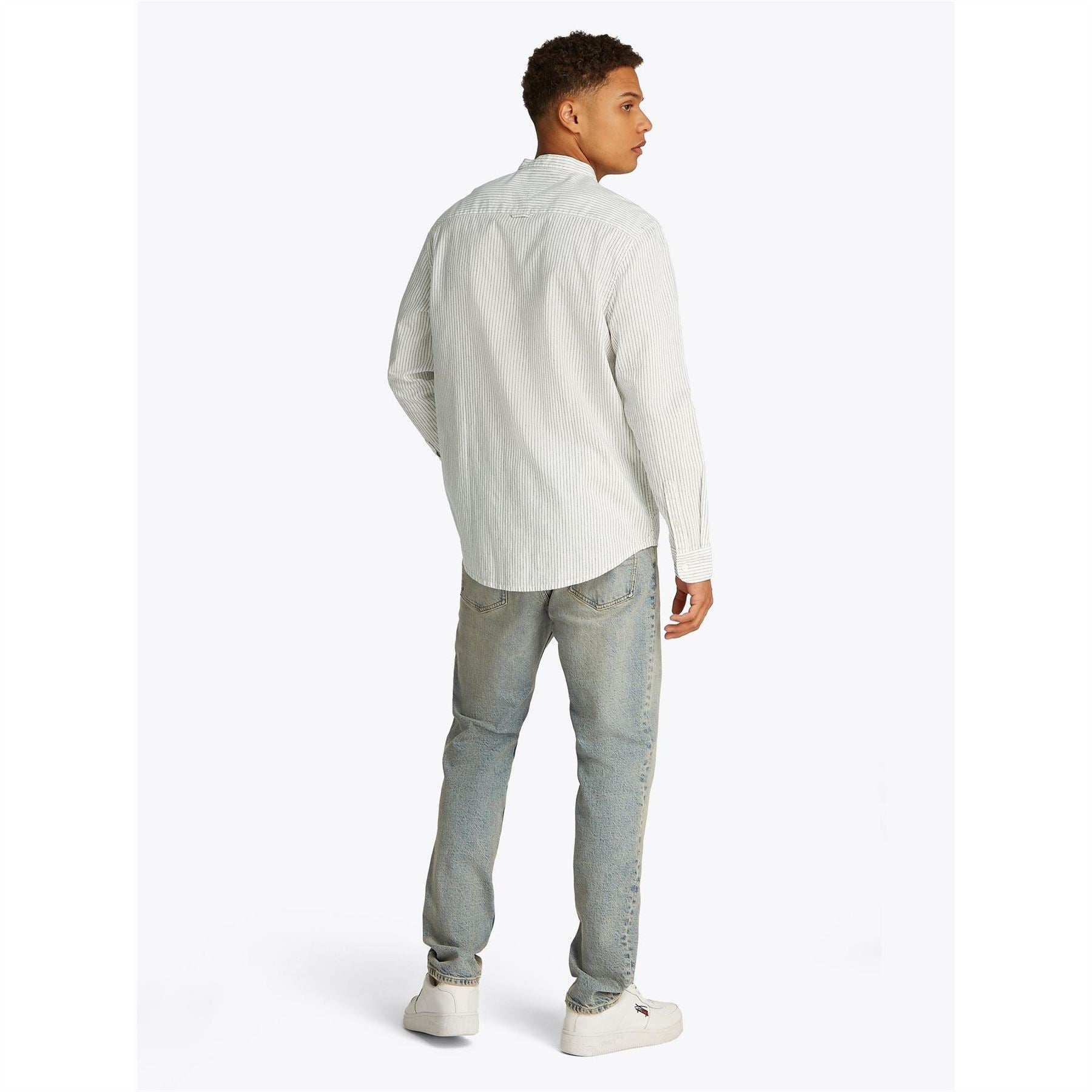 Tommy Jeans Tj Linen Long Sleeve Patterned Shirt