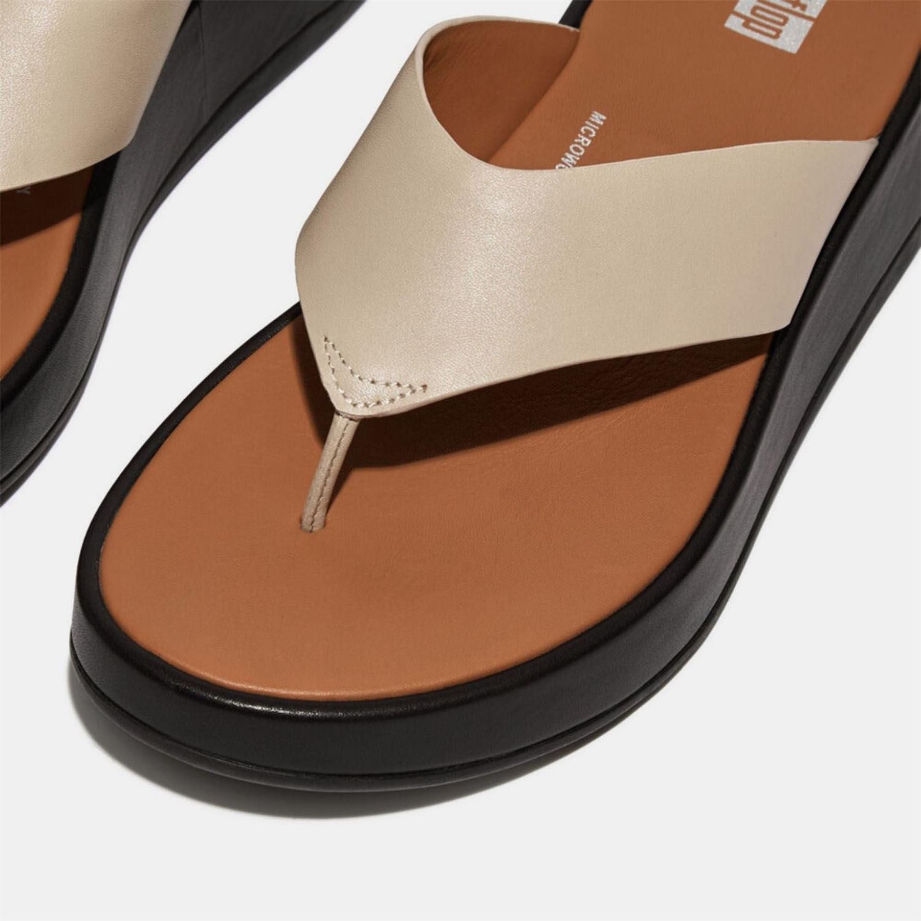 Fitflop Mode Leather Flatform Toe Post Sandals