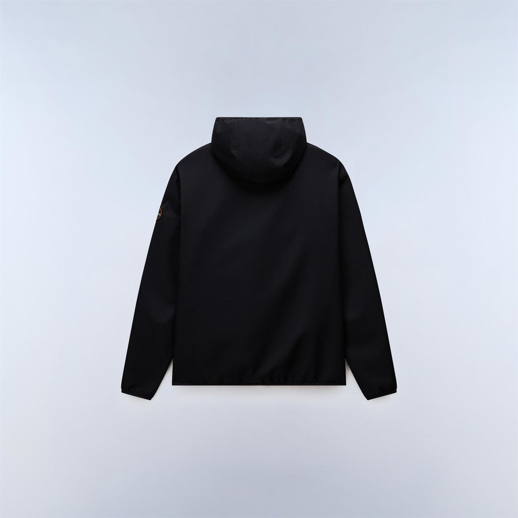 Napapijri Solid Patterned Hooded Zipped Pocket Logo Badge Rain Jacket