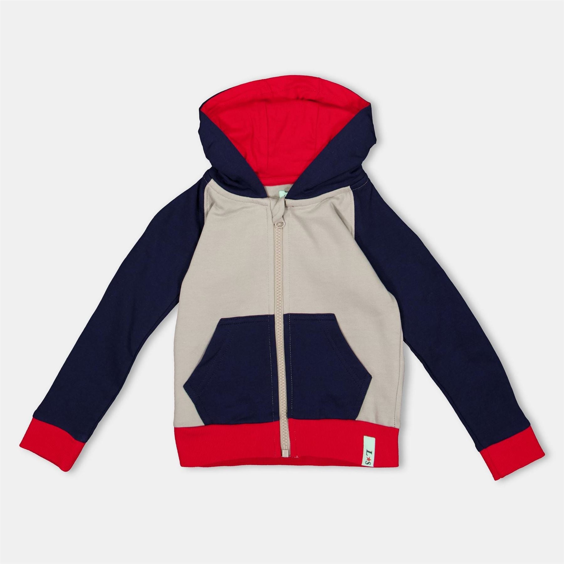 Lilly and Sid Color Block Raglan Sleeve Sweatshirt