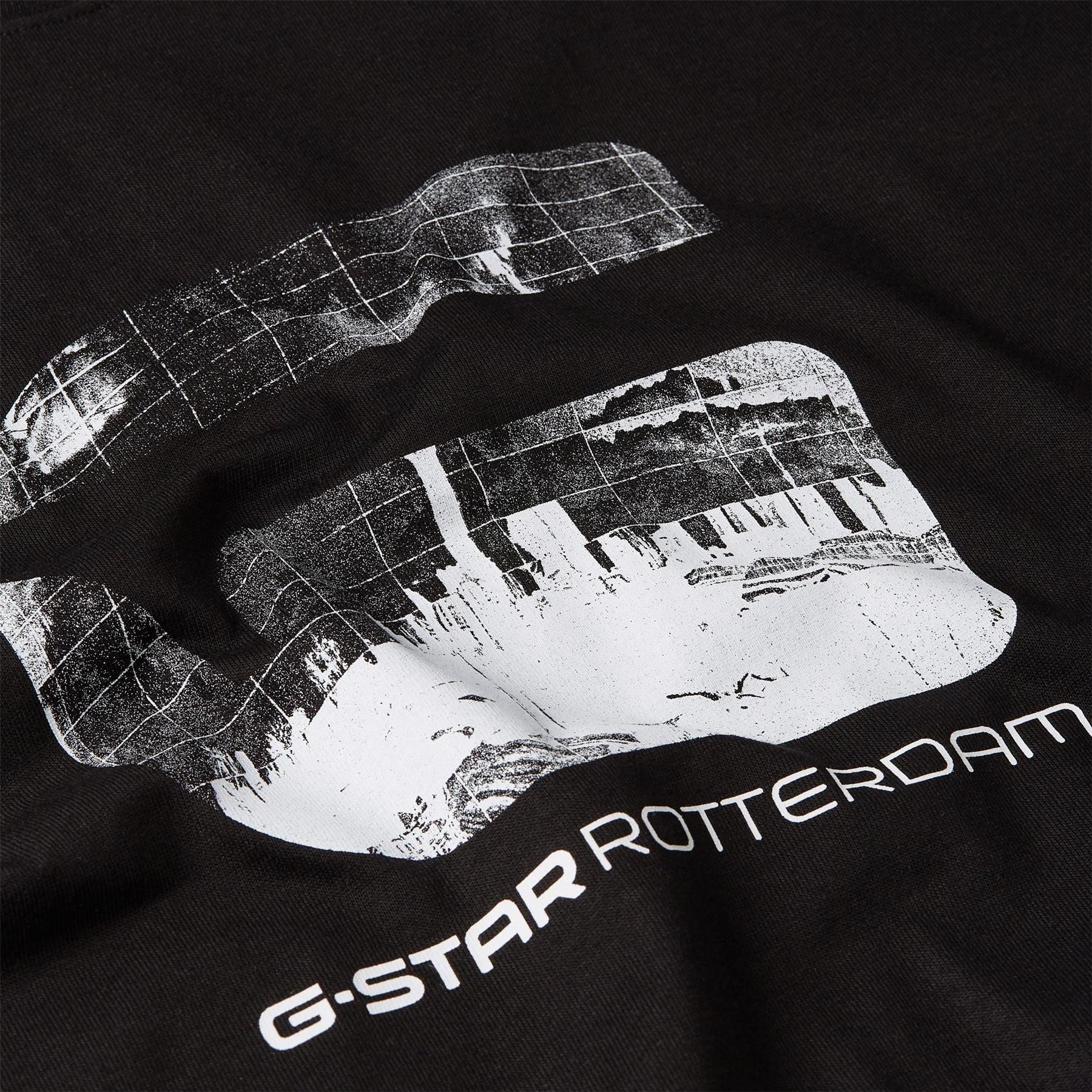 G Star Rotterdam Lettering Regular Fit T-Shirt