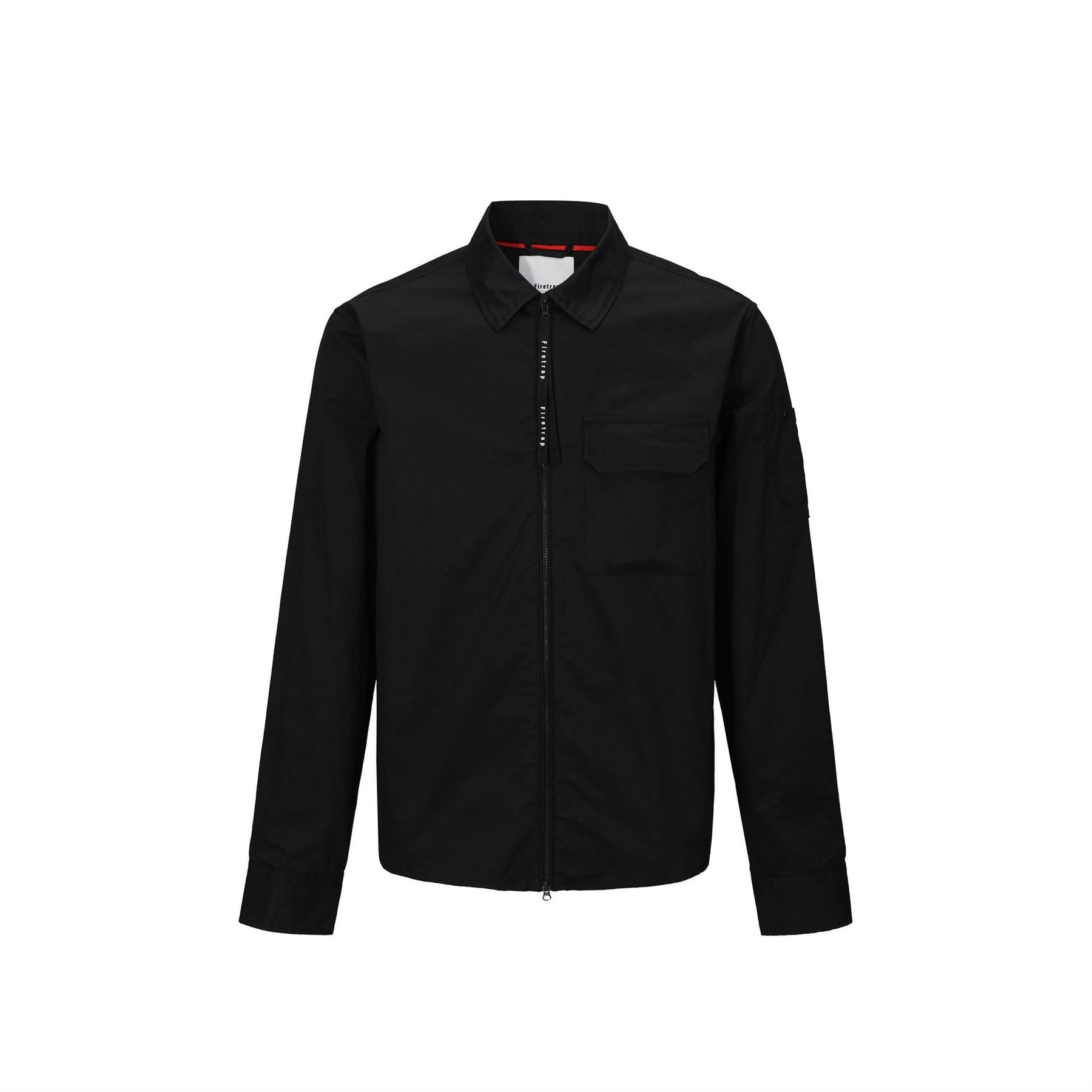 Firetrap  Essential Cotton Long Sleeve Zip Overshirt