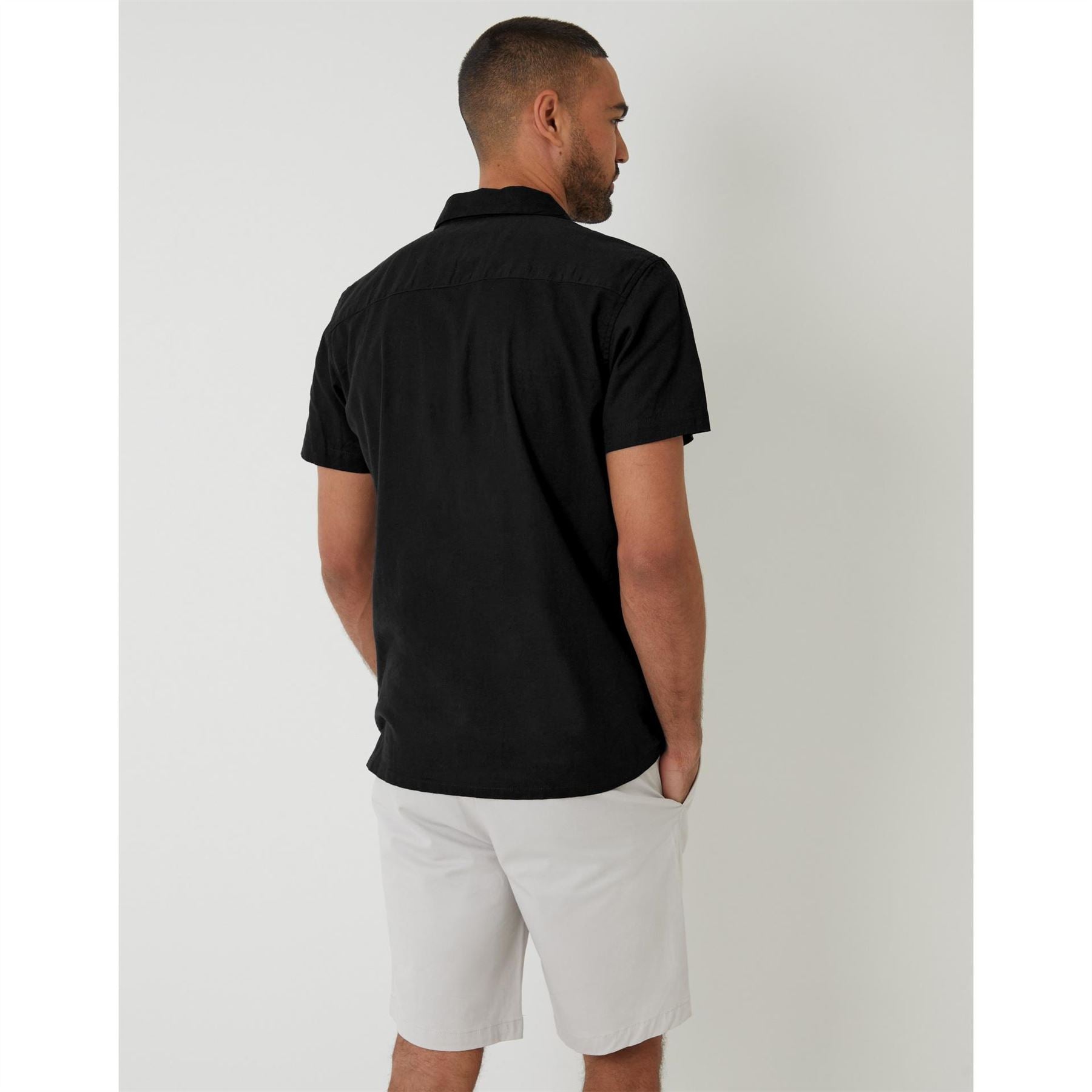 Threadbare Maples Embroidered Regular Fit Short Sleeve Shirt