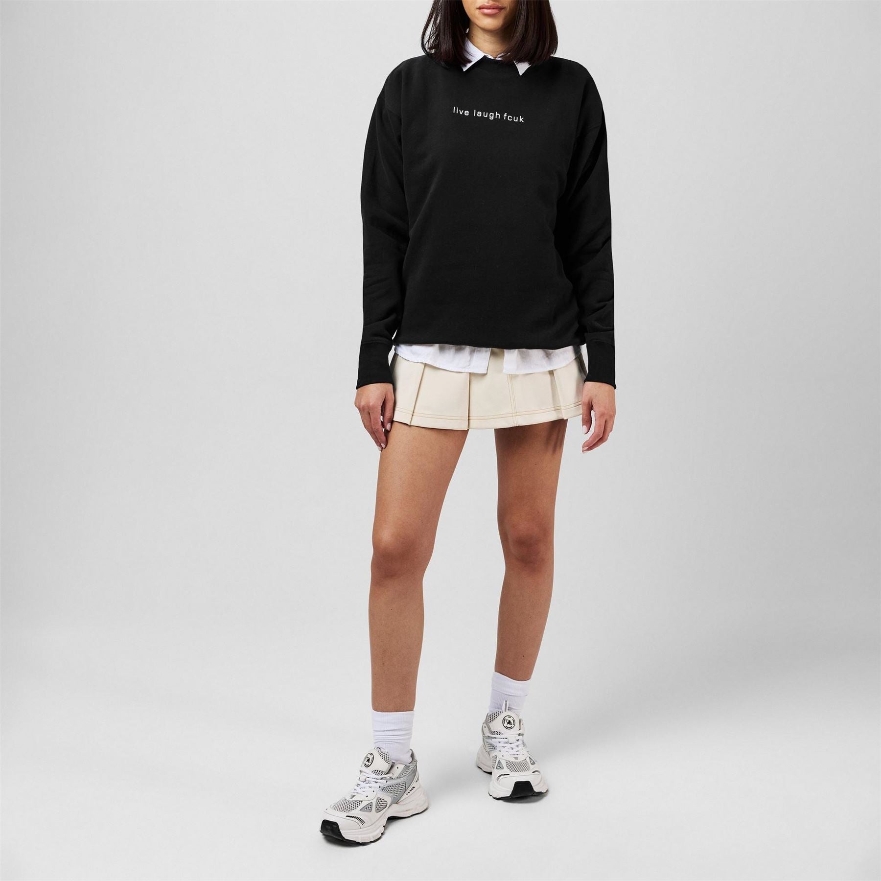 FCUK Crew Neck Lettering Relaxed Sweatshirt