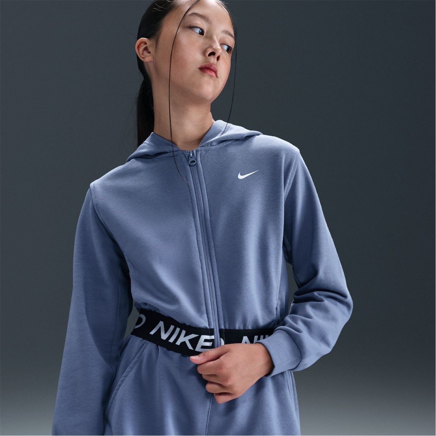Nike Pro Dri Fit Full Zip Hoodie Juniors