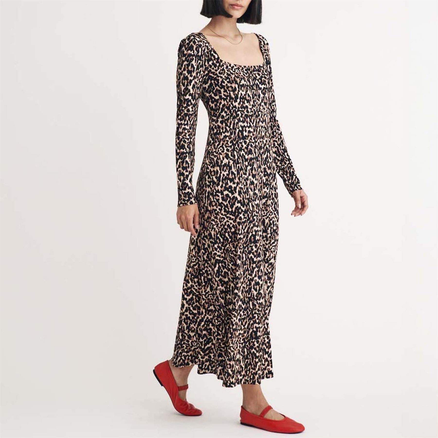 Nobodys Child Leopard Print Midi Dress