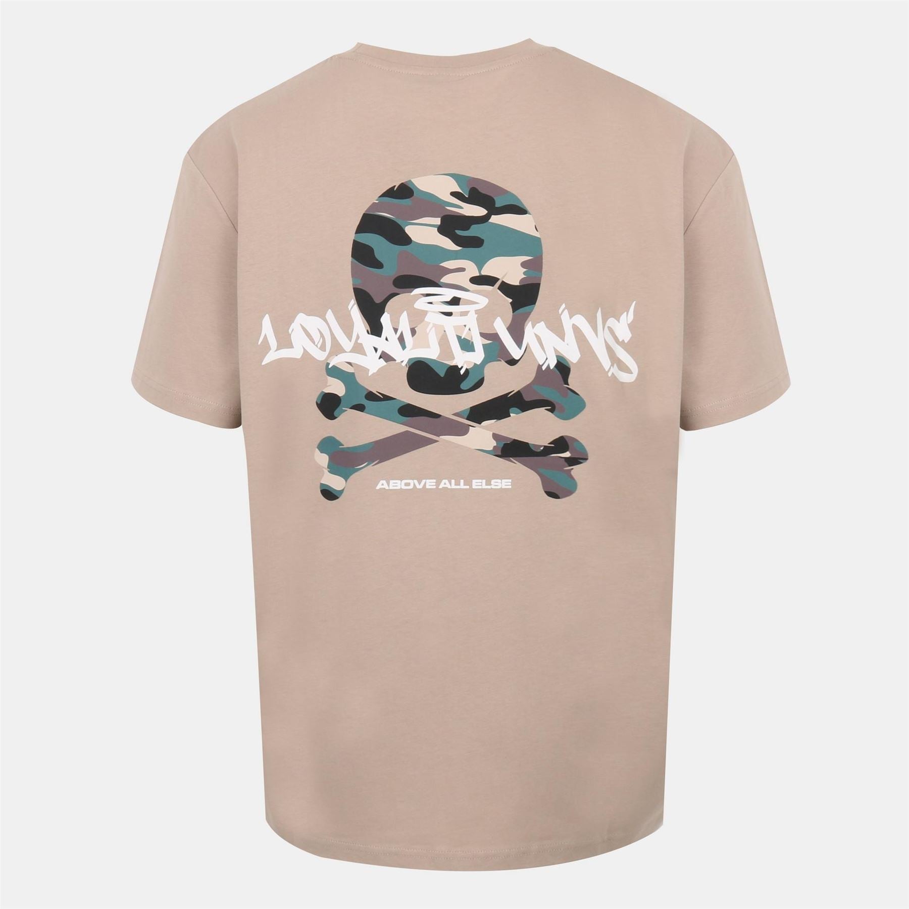 Loyalti Camo Skull Crew Neck Short Sleeve T-Shirt