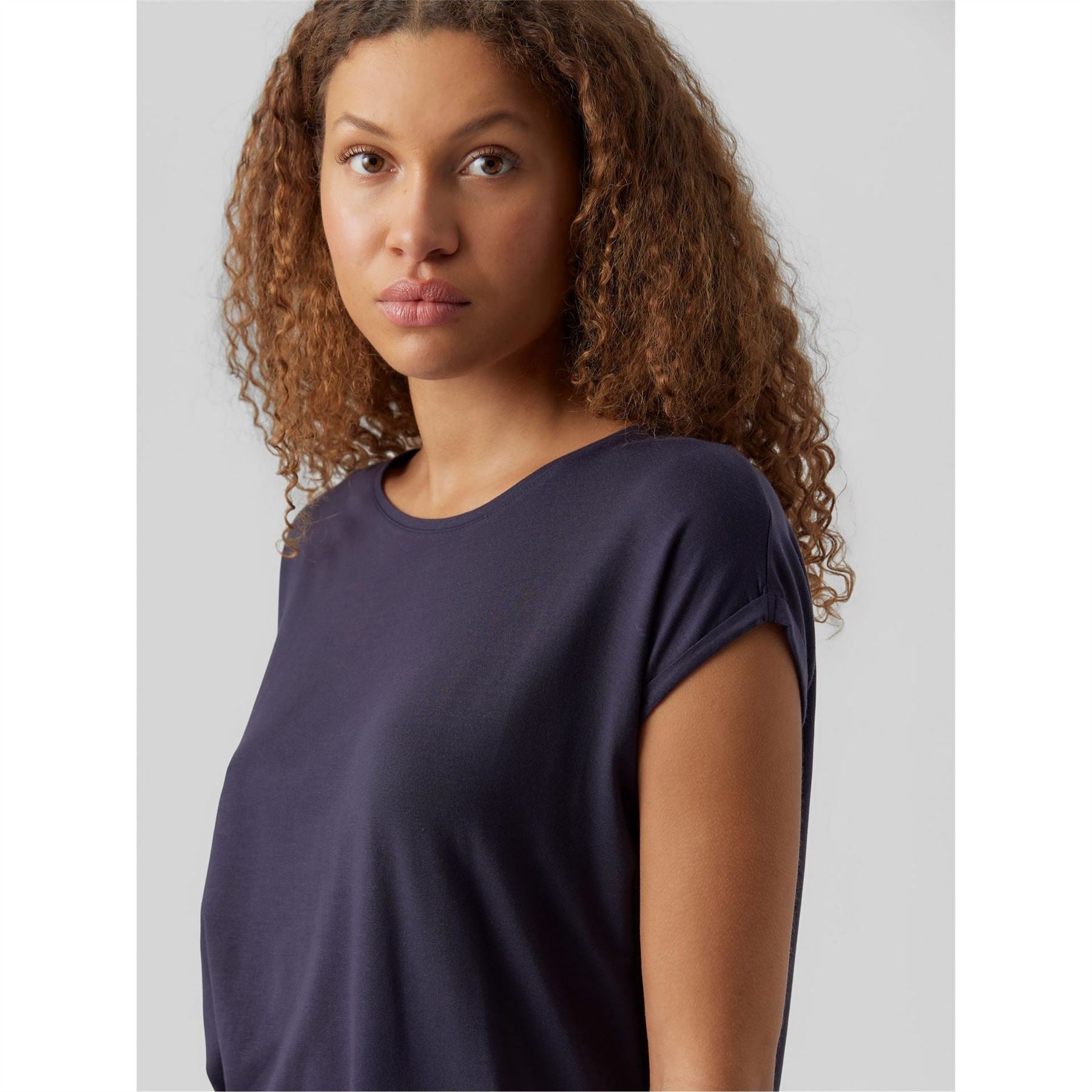 Vero Moda Womens Ava Plain Short Sleeve T-Shirt