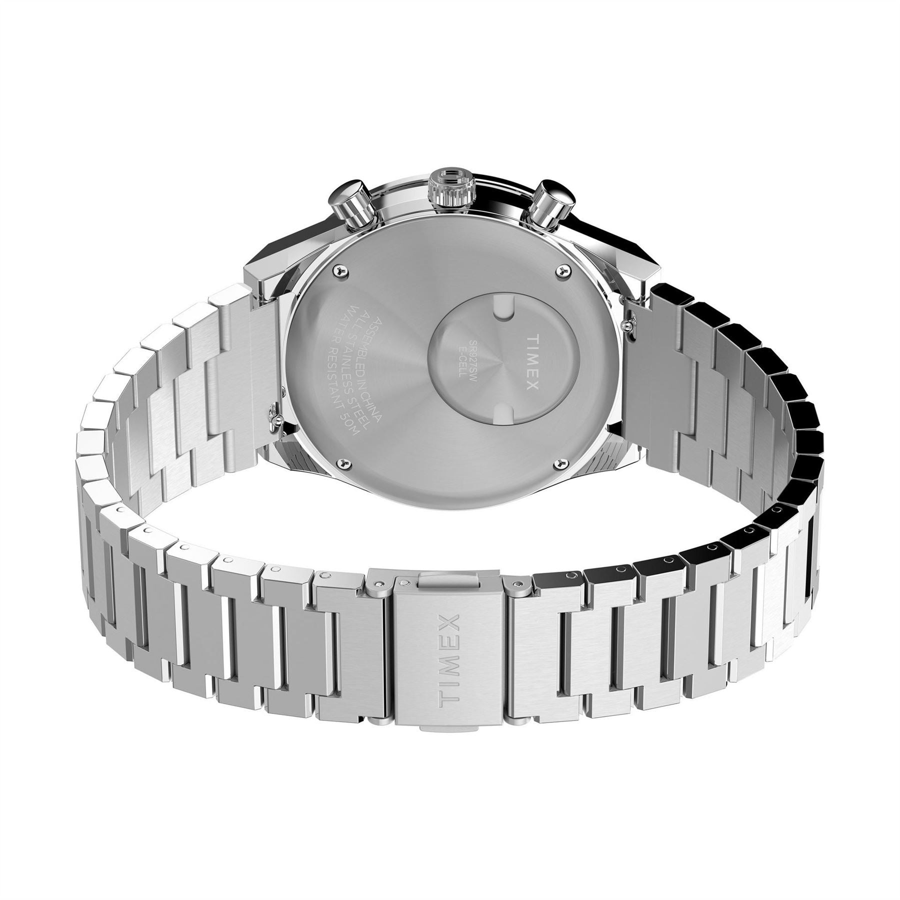 Timex Q Chronograph Racing Steel Bracelet Analogue Watch