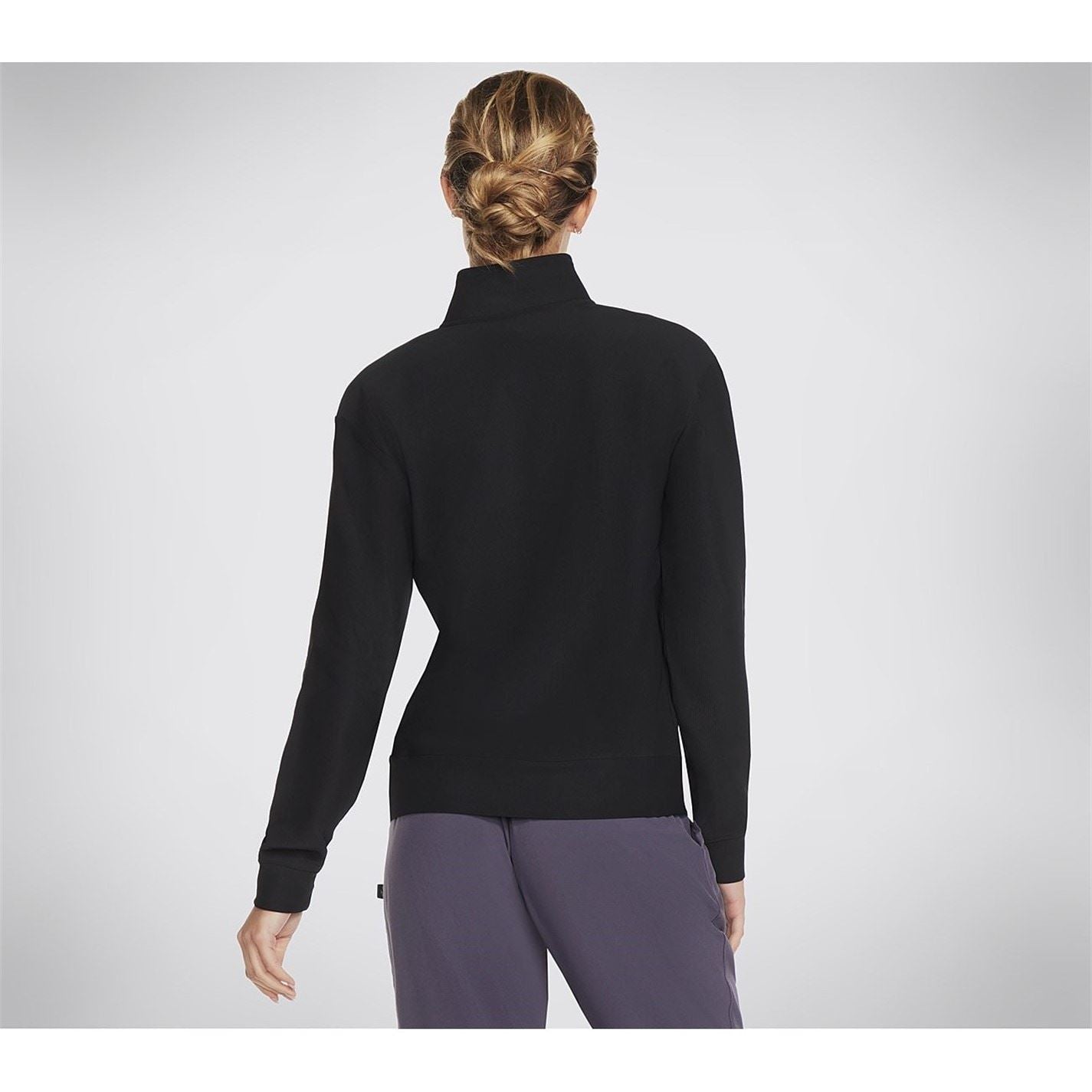 Skechers Womens Goluxe Rib 1 4 Zip Fleece