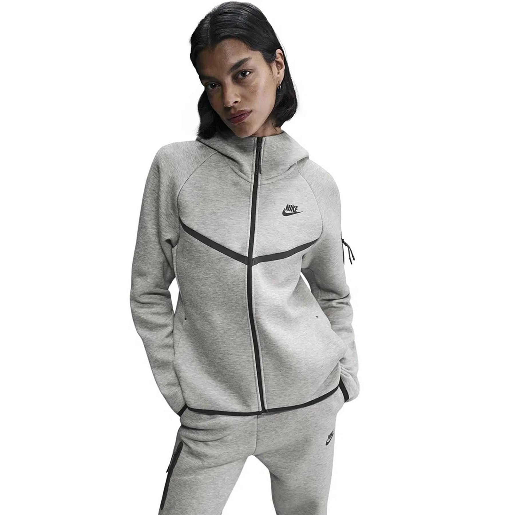 Nike Tech Solid Patterned Hooded Neck Jacket
