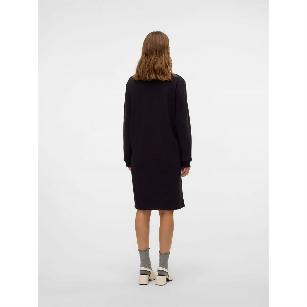 Mamalicious Crew Neck Long Sleeve Knee Length Maternity Dress
