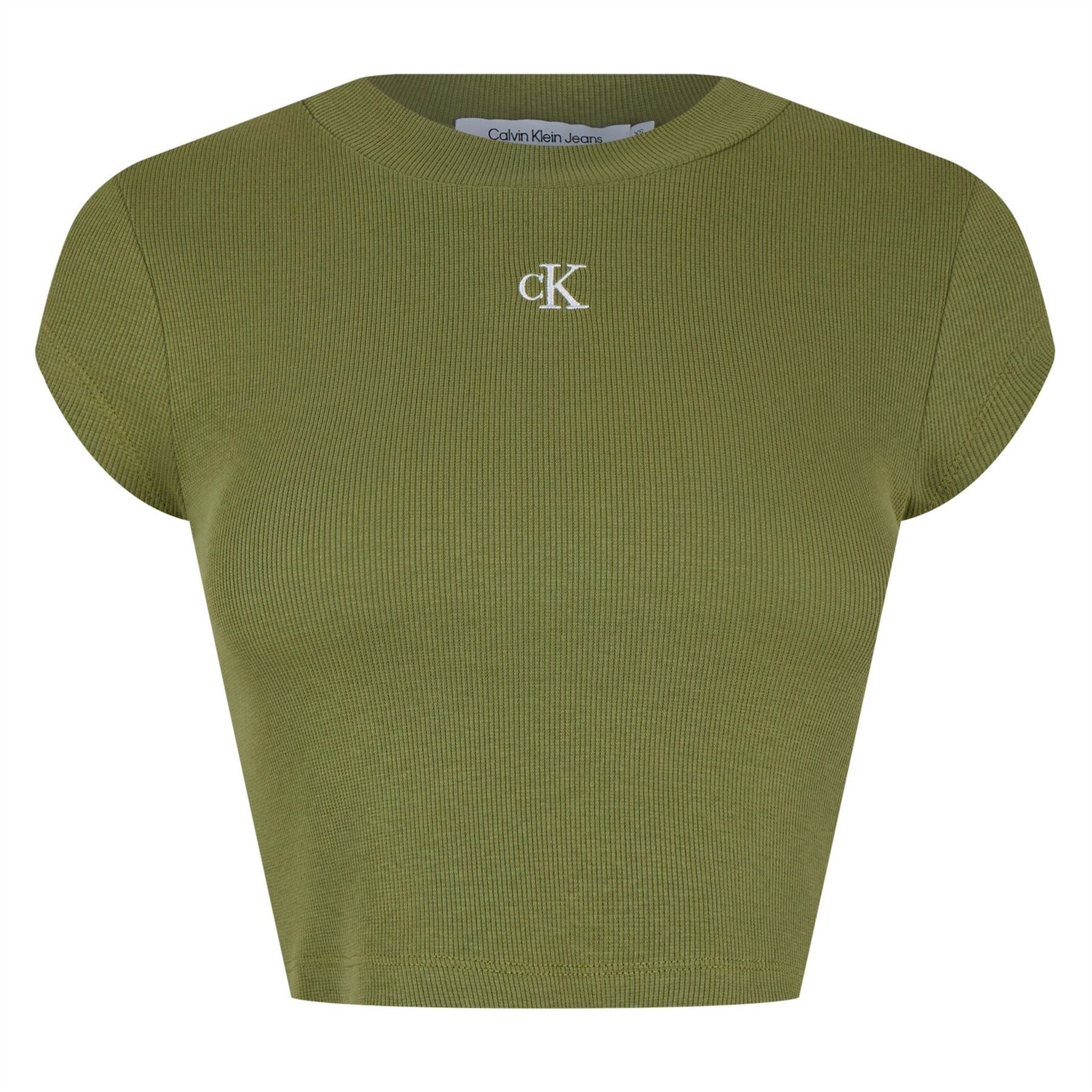 Calvin Klein Jeans Rib Cropped T-Shirt