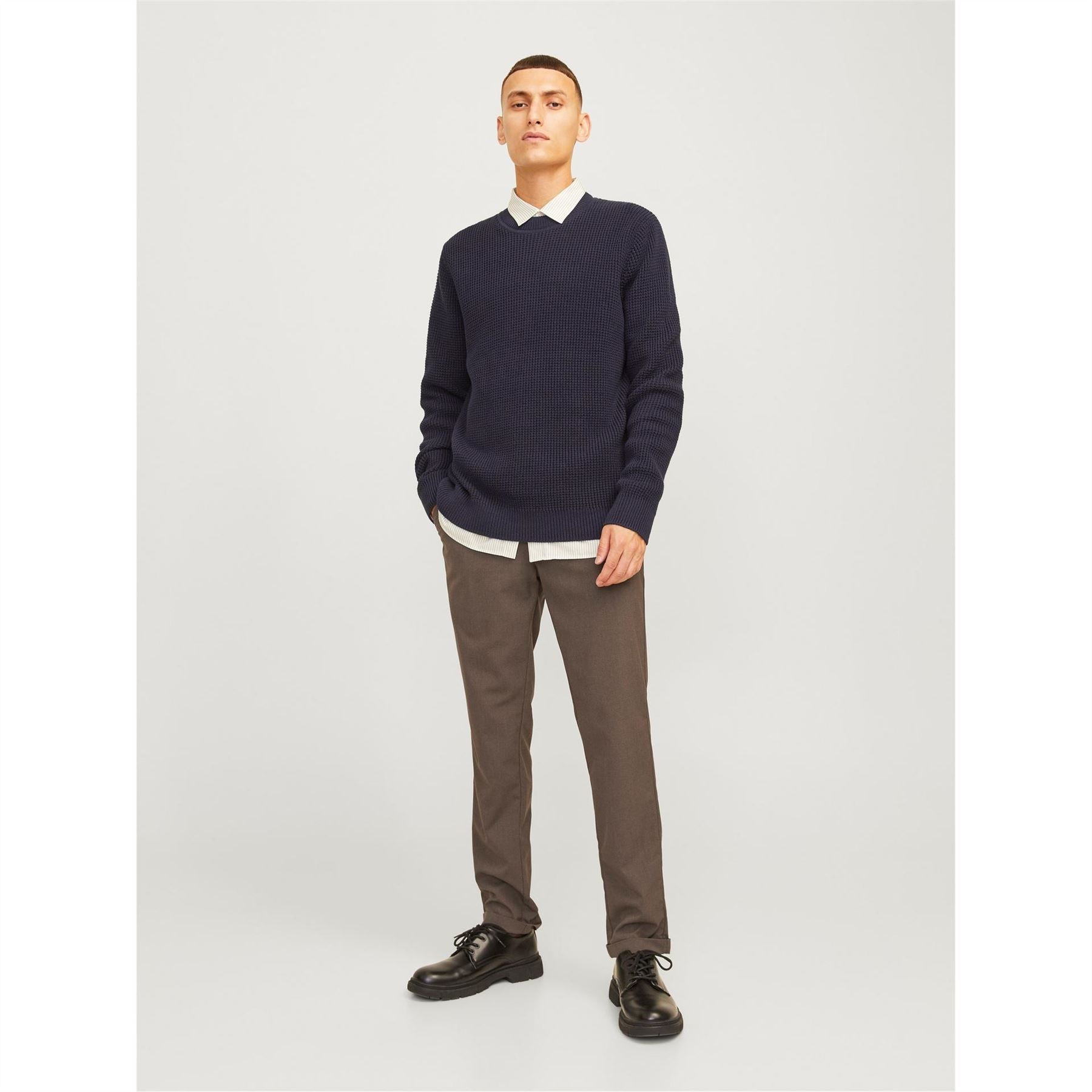 Jack and Jones Connor Slim Cut Roll Up Cuff Chinos