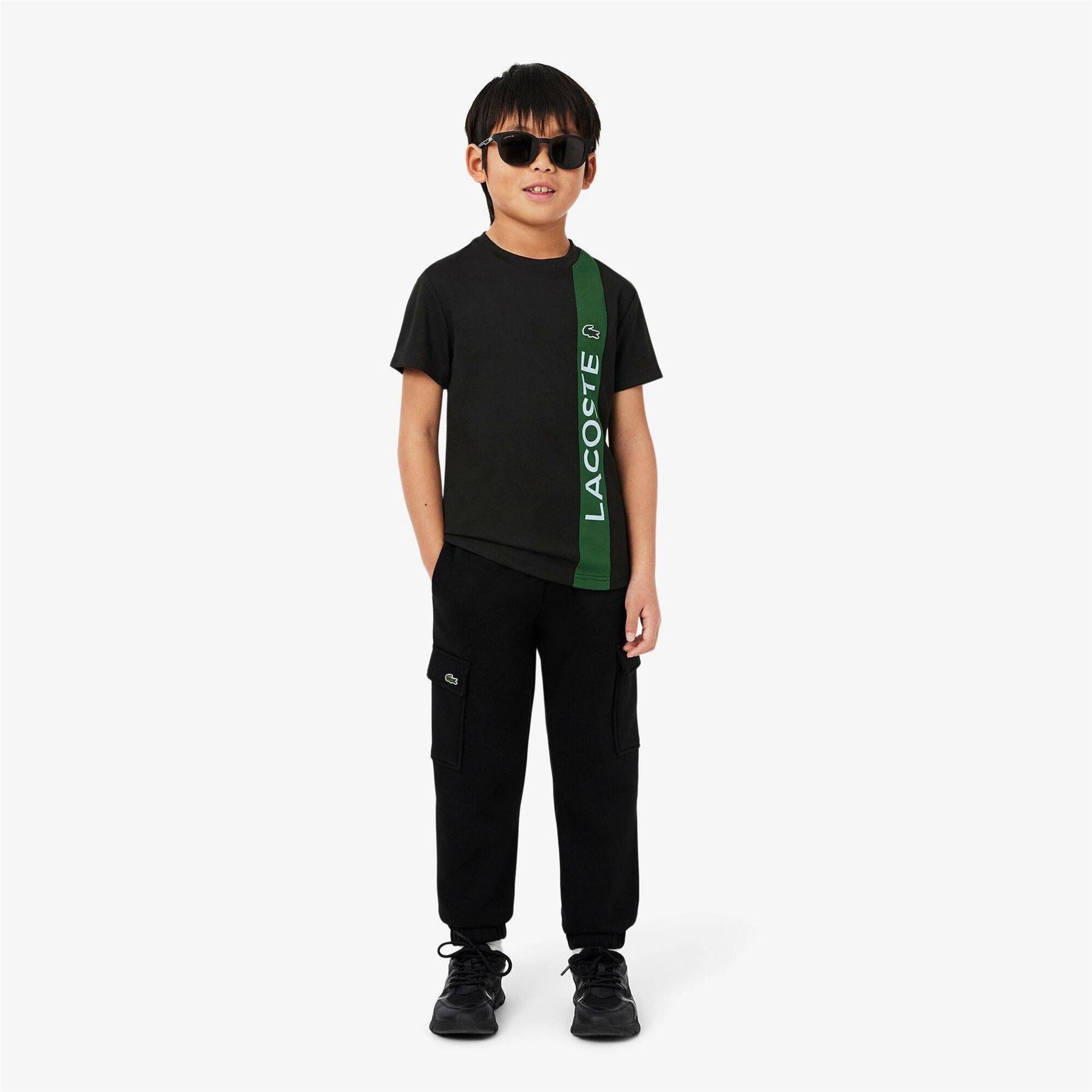 Lacoste Junior Lettering Regular Fit Crew Neck T-Shirt