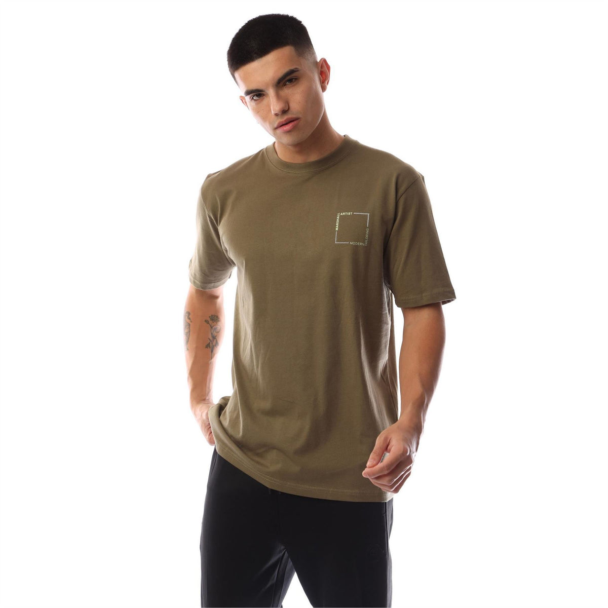 Marshall Artist Chevron Box Crew Neck Short Sleeve Jersey T-Shirt