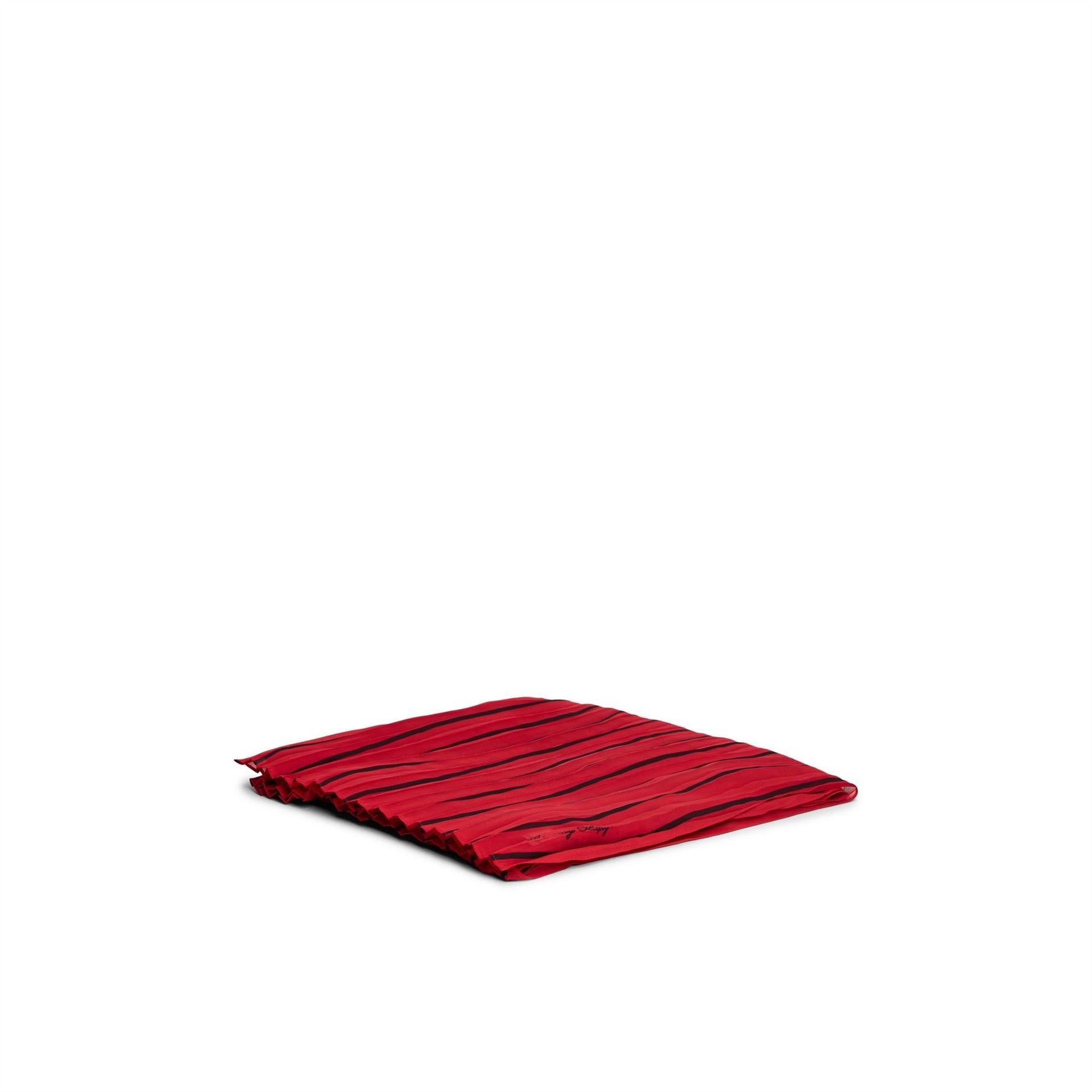 Tommy Hilfiger Pleated Vertical Stripe Scarf with Chain