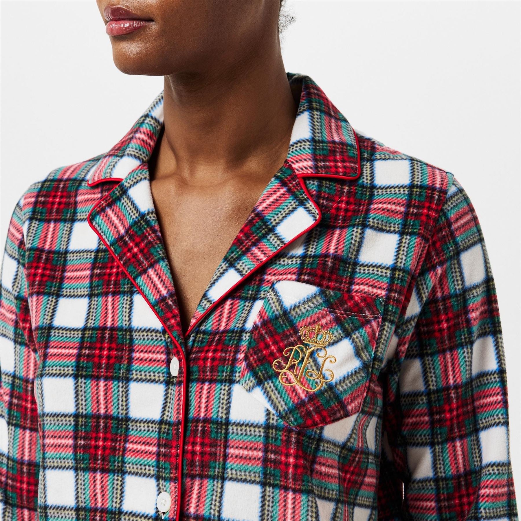 Lauren by Ralph Lauren Collared Neck Long Sleeve Pyjama Set