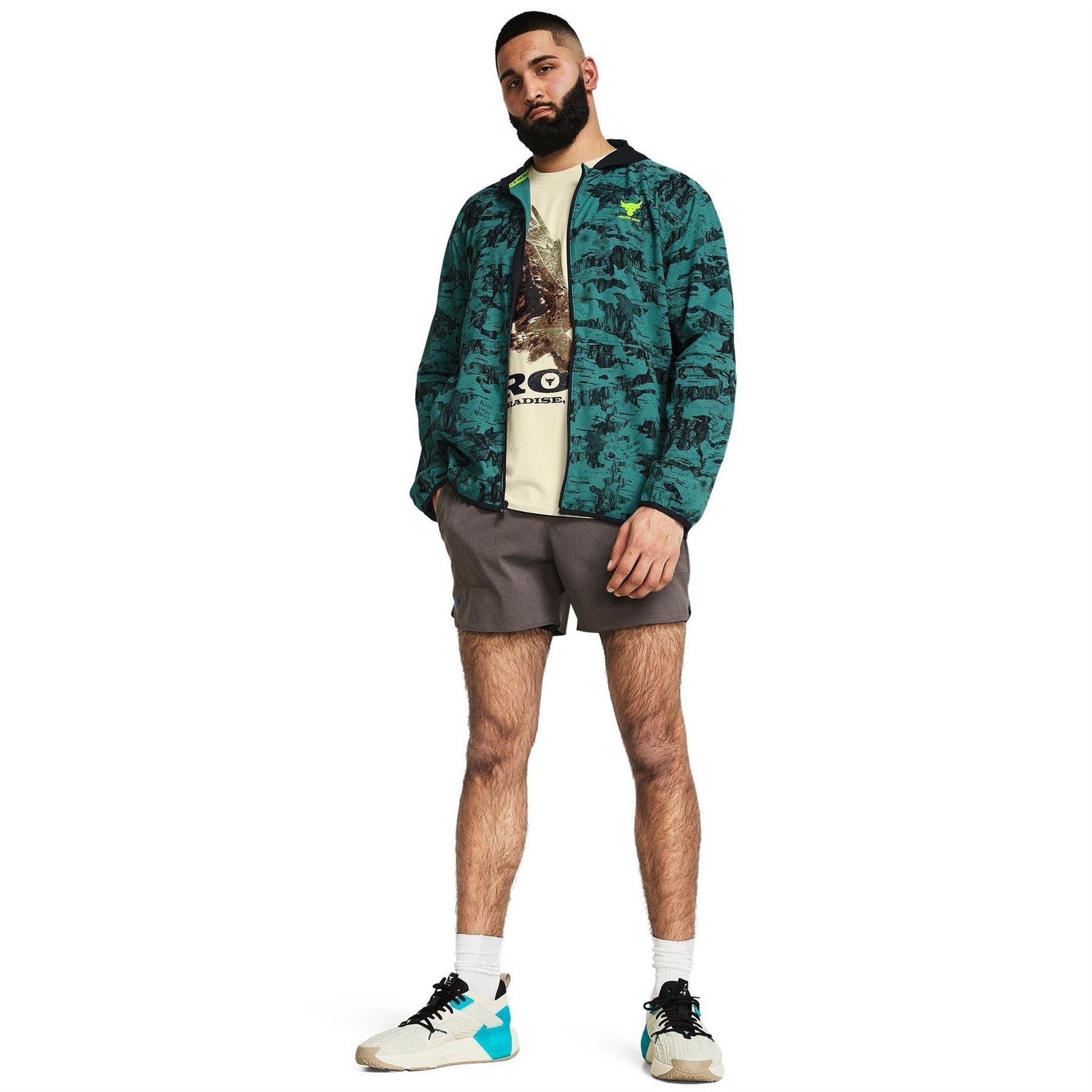 Under Armour Mens Armour Pjt Rck Iso Tide Hybrid Jacket Hoody