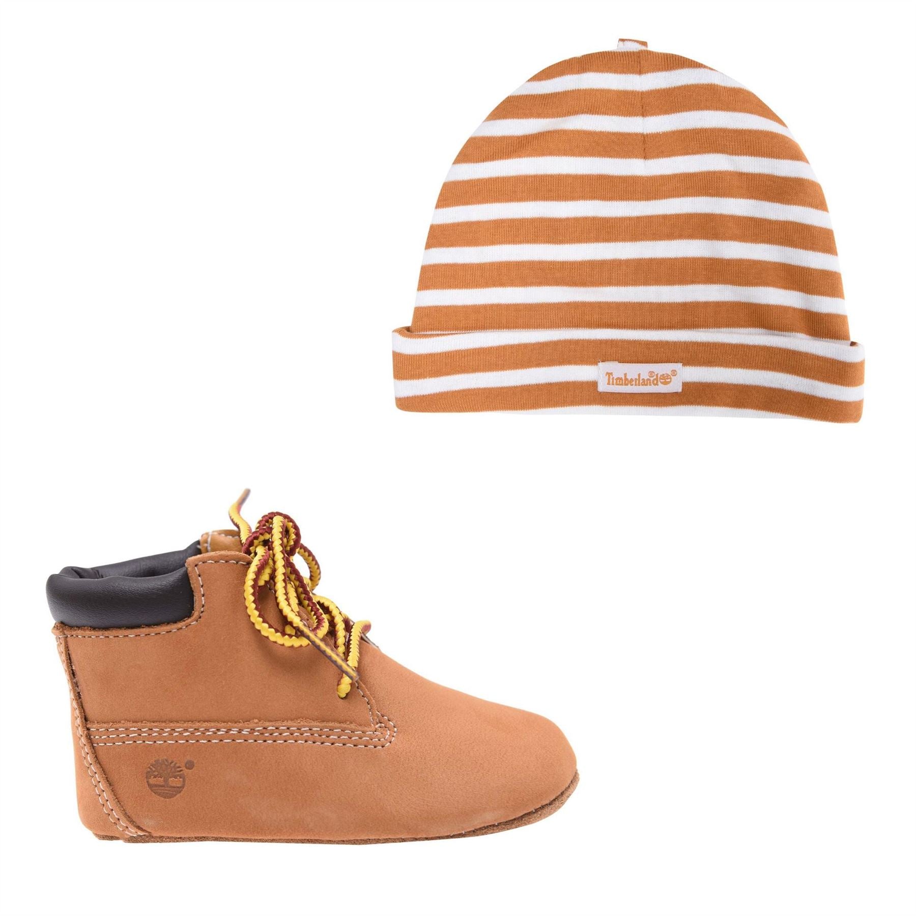Timberland Bootie And Hat Set Babies