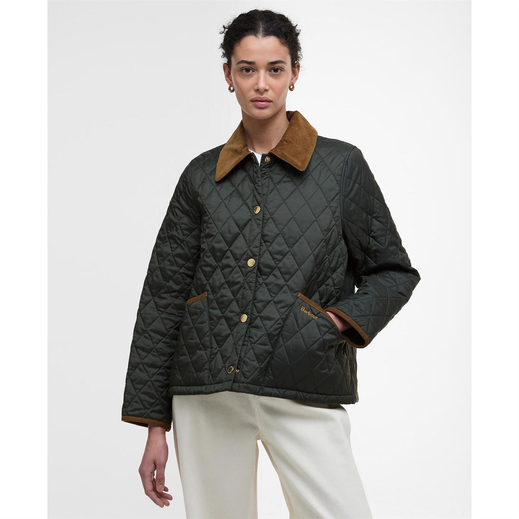 Barbour Cropped Liddesdale Quilted Jacket