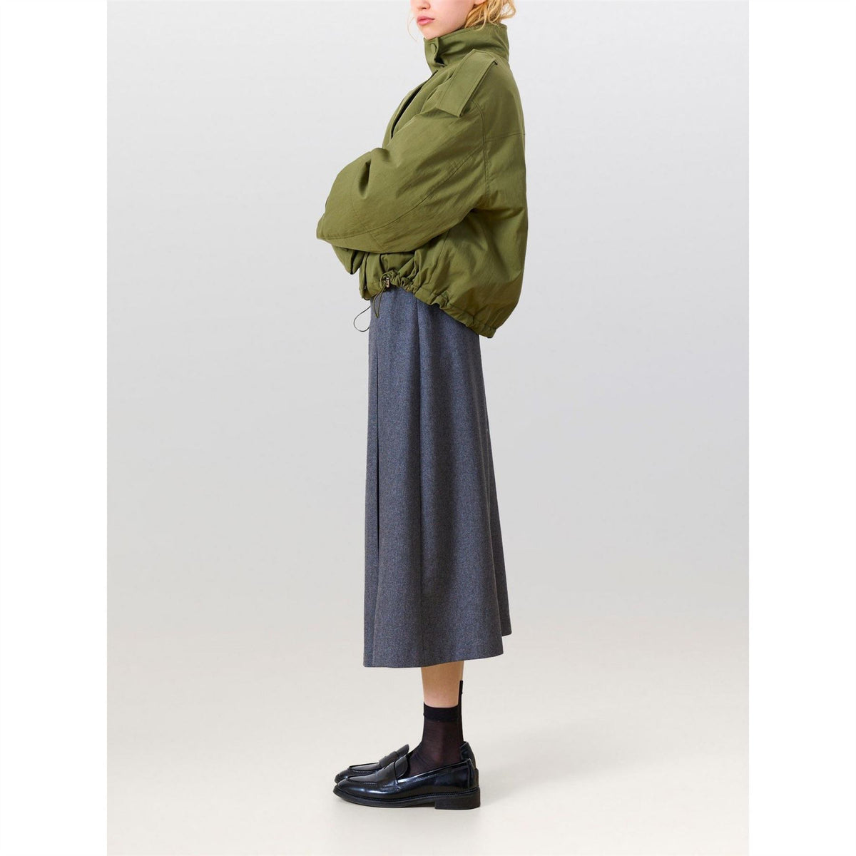 Edited Agatha Cropped Double Breasted Cotton Long Sleeve Coach Jacket
