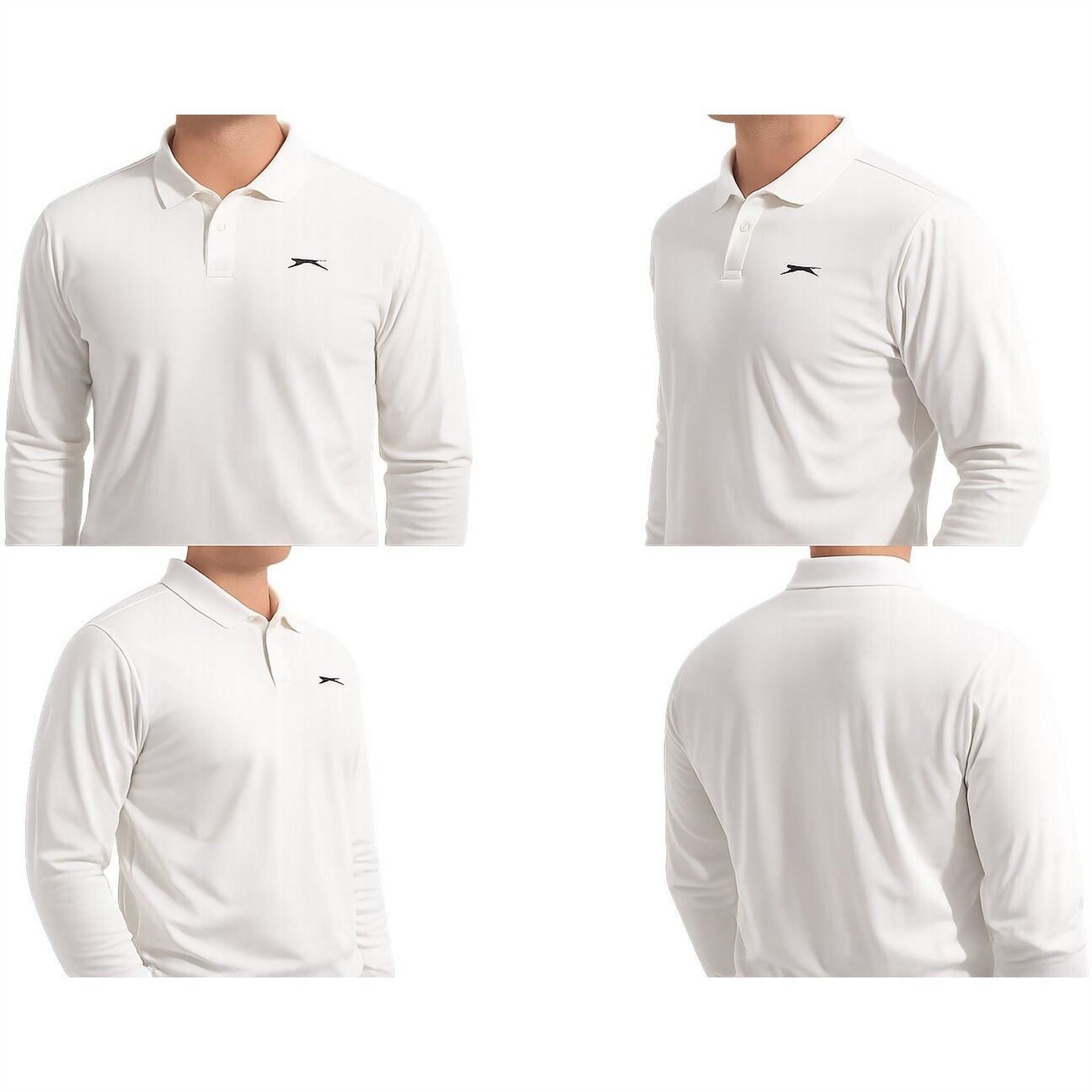 Slazenger Long Sleeve Polo Neck CrickeT-Shirt
