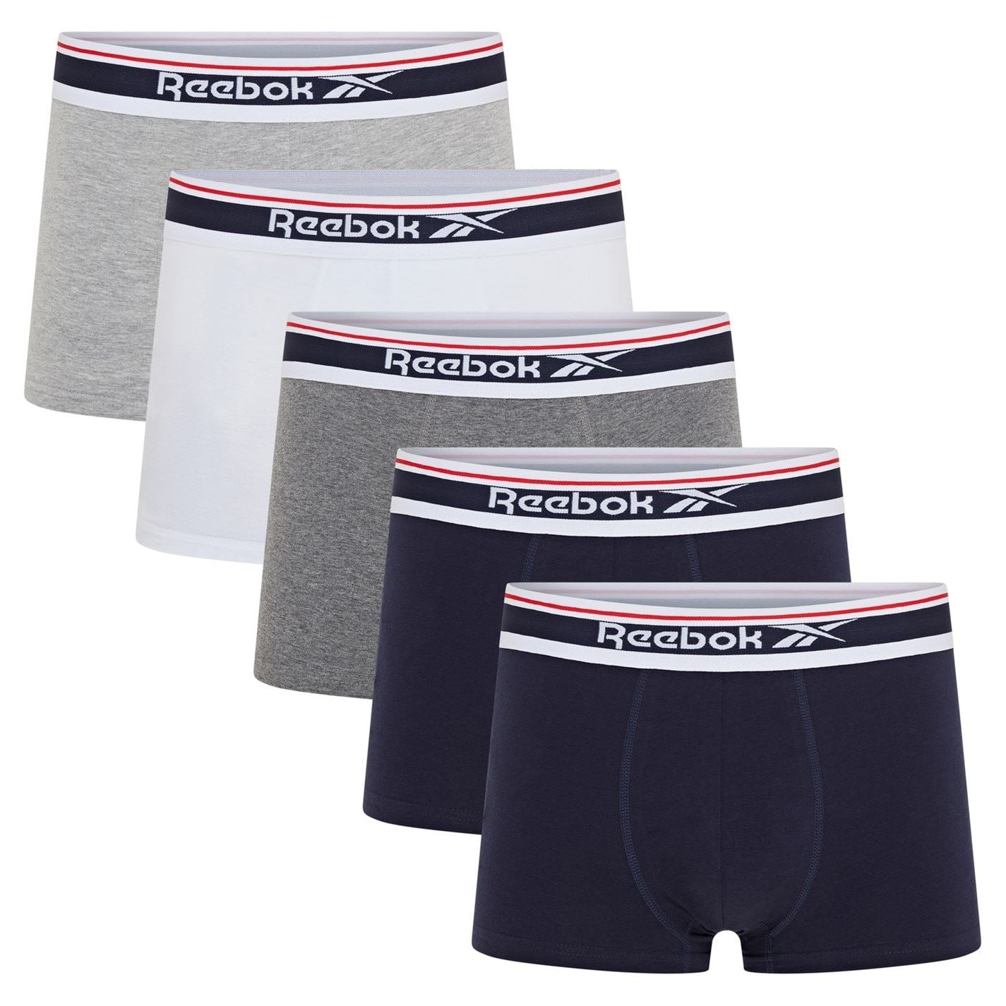Reebok Mens 5 Pack Boxer Shorts Jay