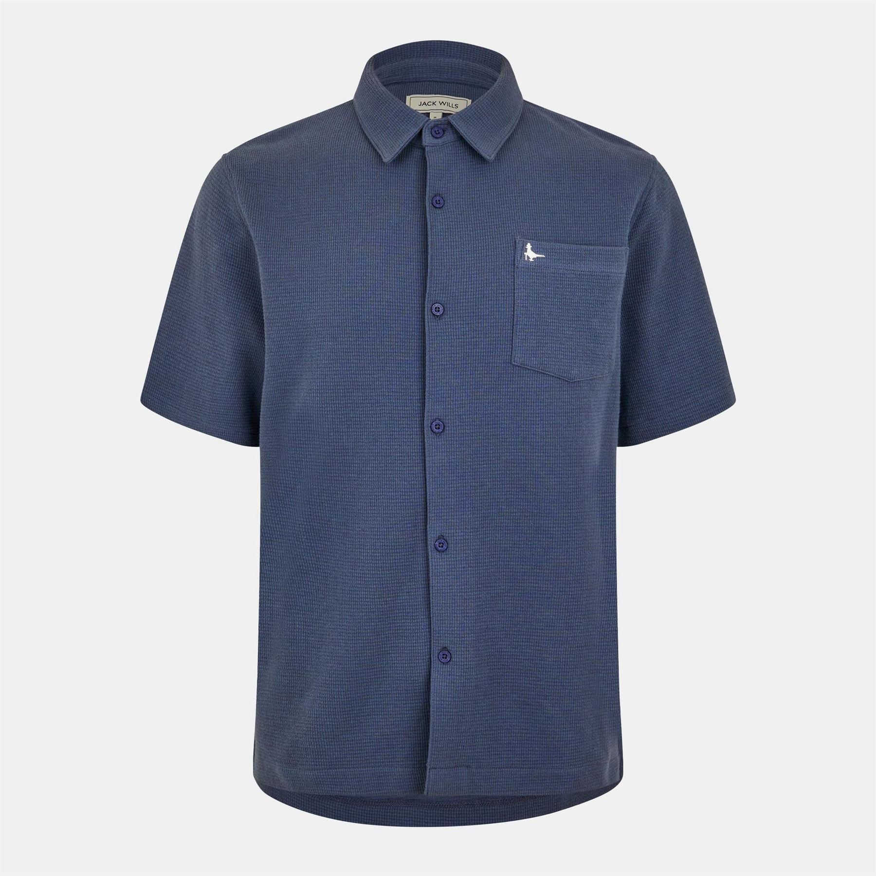 Jack Wills Regular Fit Waffle Short Sleeve Shirt