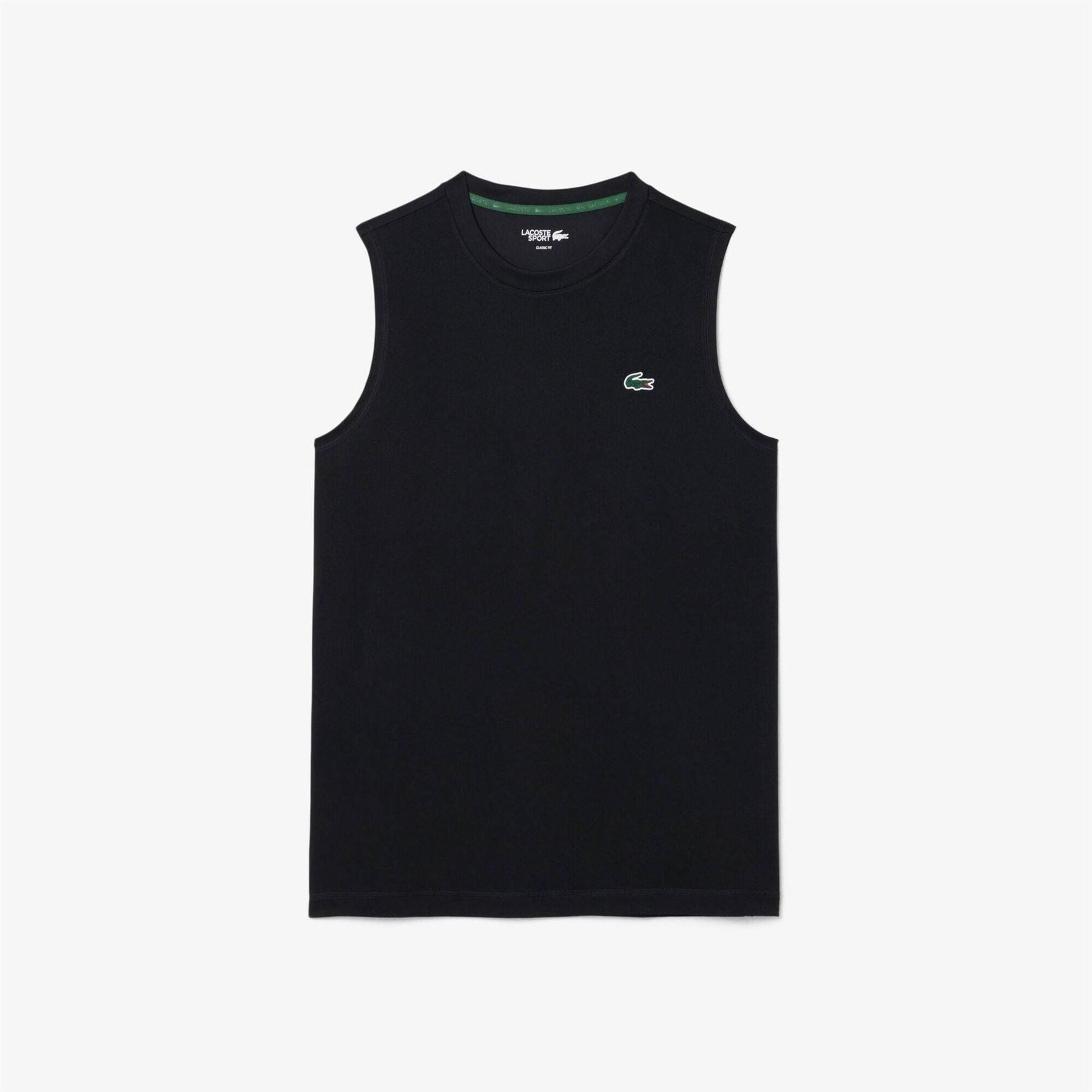 Lacoste Crocodile Print Crew Neck Sleeveless Tank
