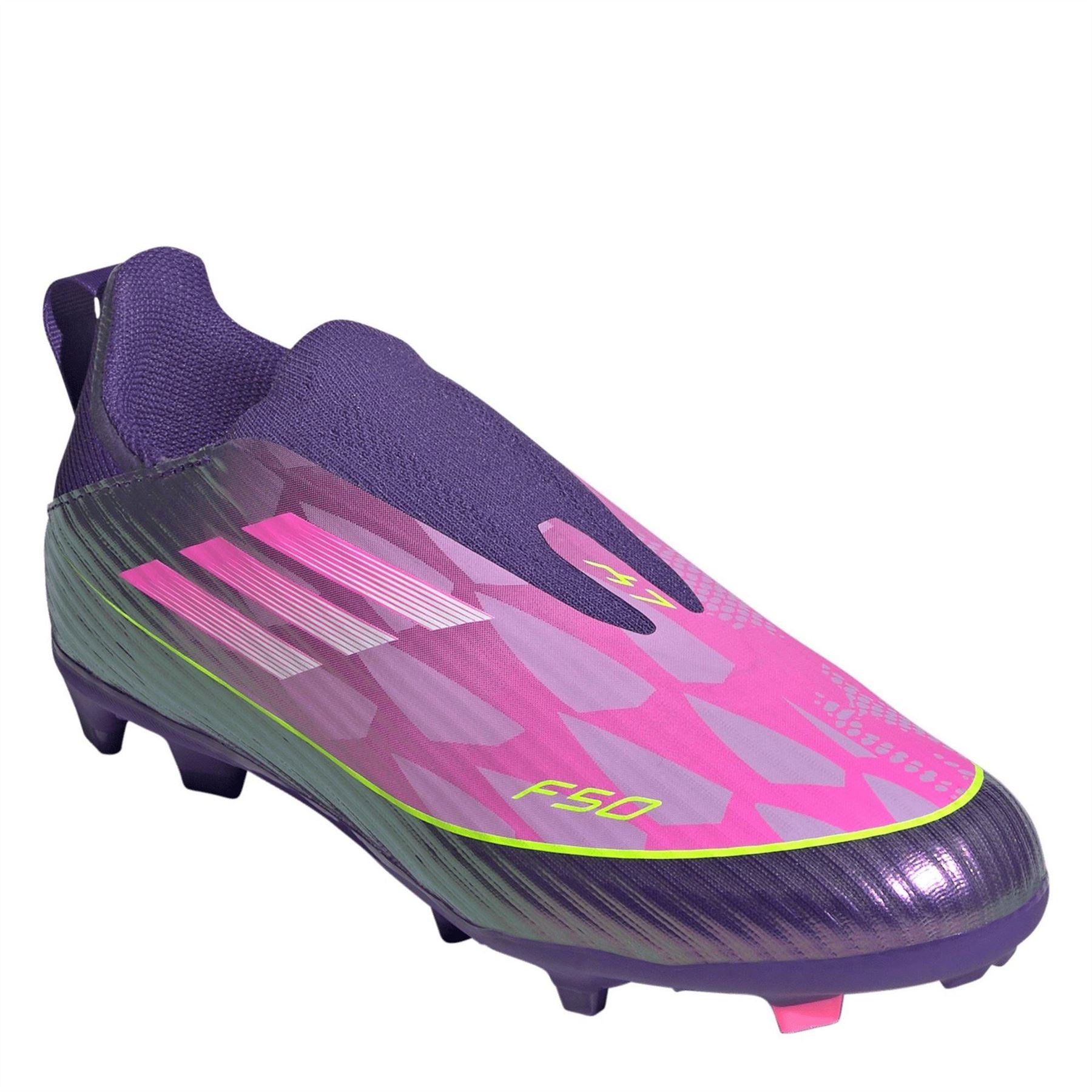 adidas F50 Academy Laceless Juniors Firm Ground Football Boots
