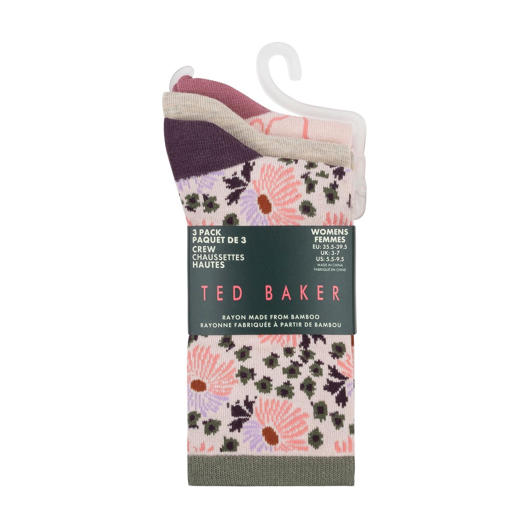 Ted Baker 3 Pack Long Crew Socks